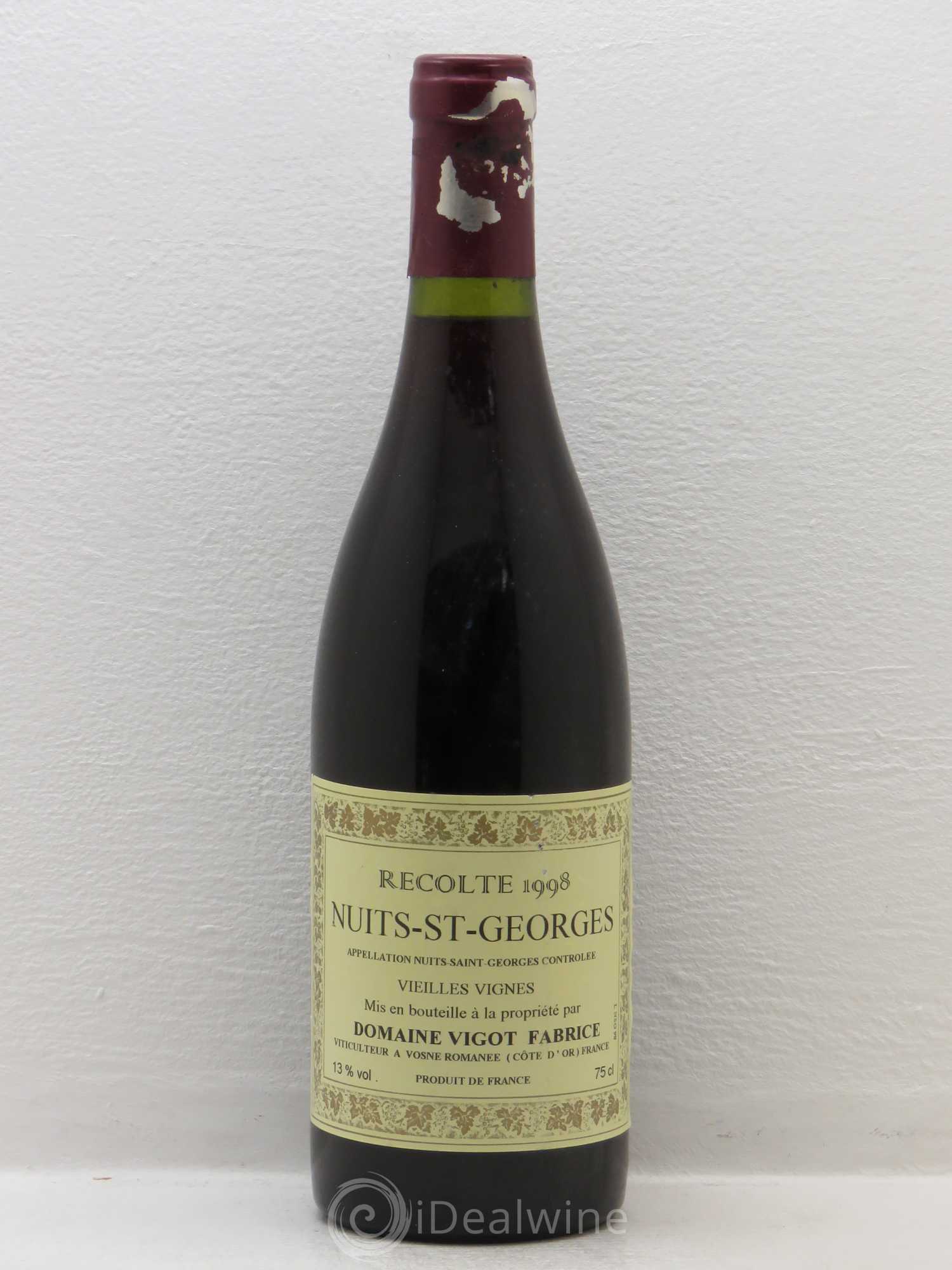 Nuits-Saint-Georges Vieilles Vignes Vigot 1998 - Posten von 1 Flasche - 0