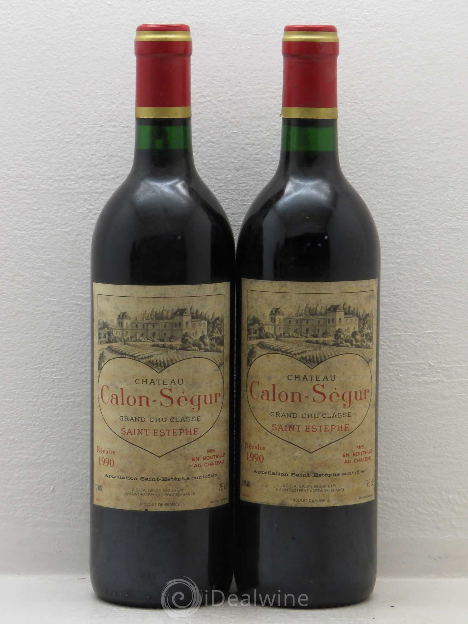 Château Calon Ségur 3ème Grand Cru Classé 1990 - Lot de 4 bouteilles - 1