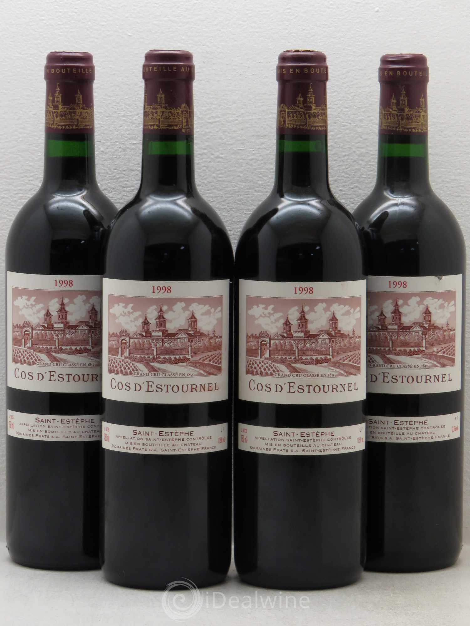 Cos d'Estournel 2ème Grand Cru Classé 1998 - Lot de 4 bouteilles - 0
