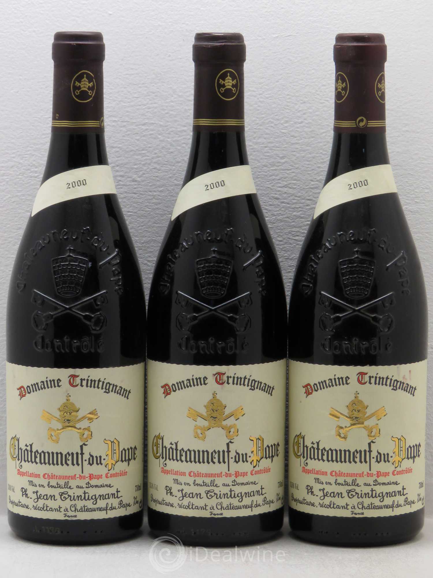 Châteauneuf-du-Pape Domaine Trintignant 2000 - Lot de 3 bouteilles - 0
