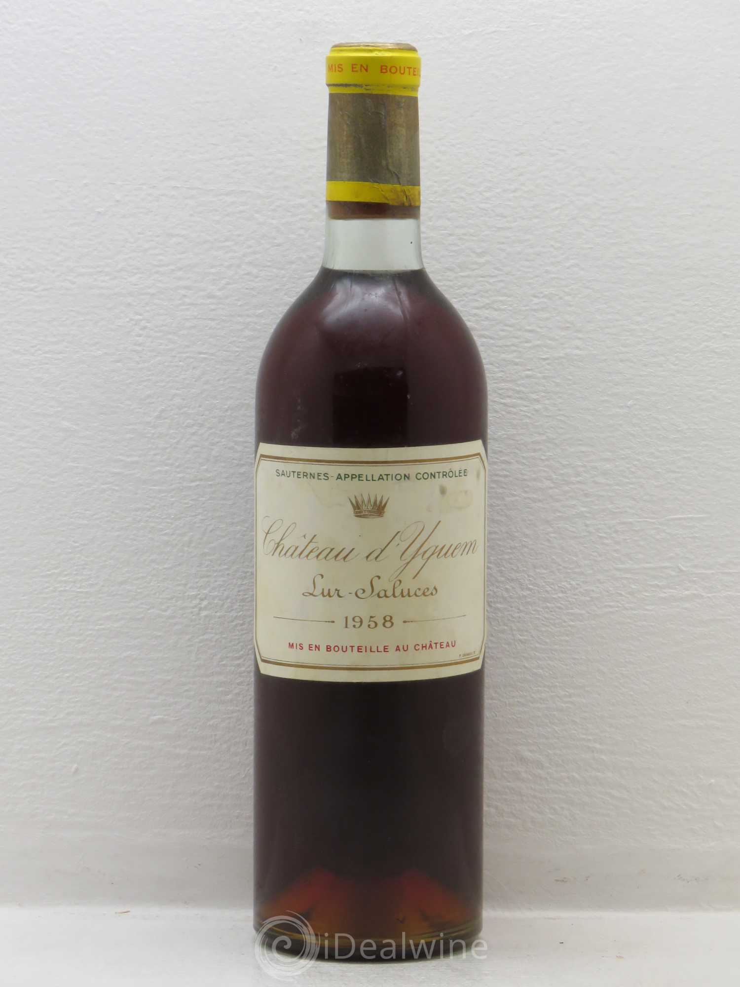 Château d' Yquem 1er Cru Classé Supérieur 1958 - Lotto di 1 bottiglia - 0