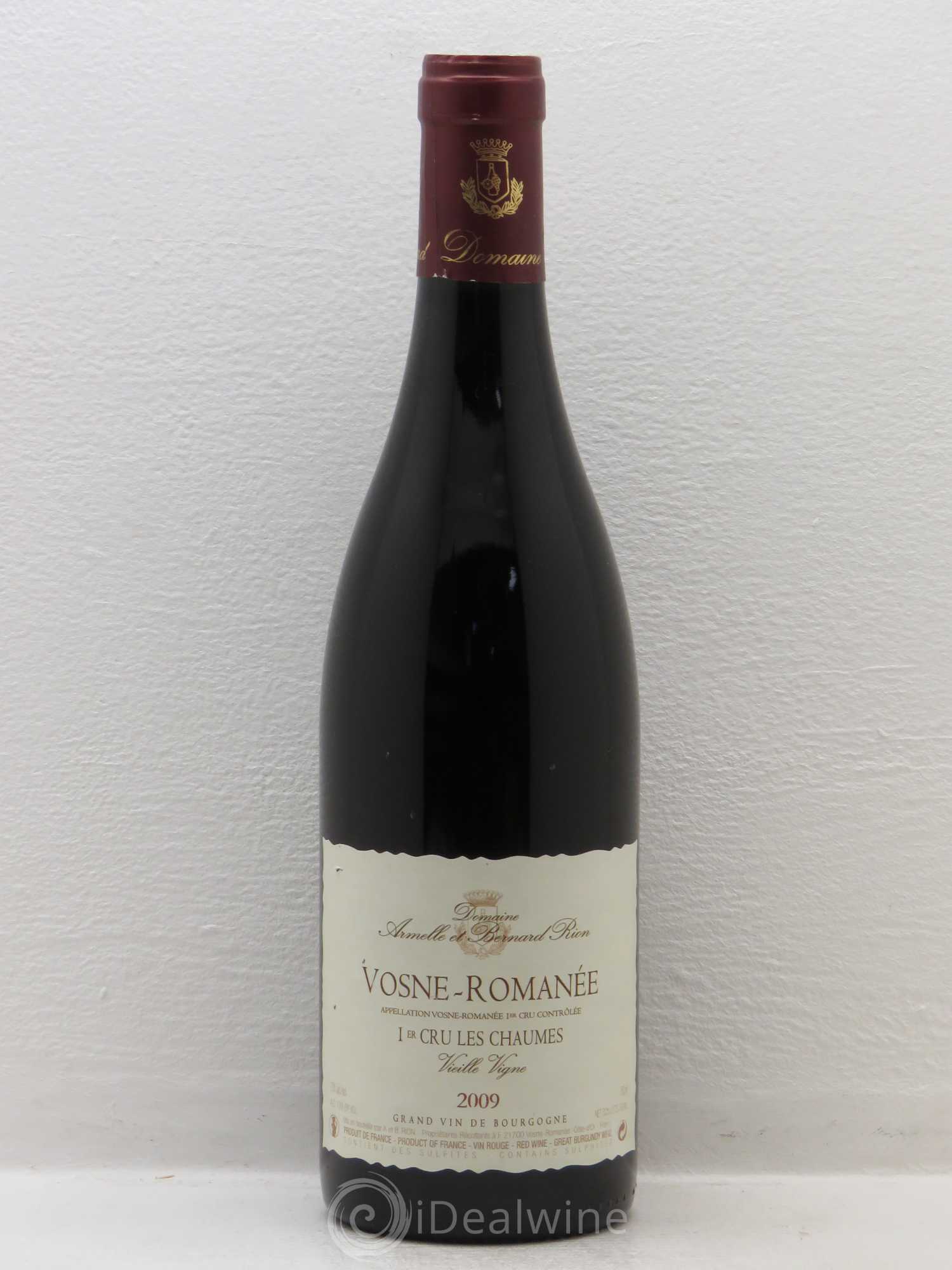 Vosne-Romanée 1er Cru Les Chaumes Vieilles Vignes Armelle et Bernard Rion 2009 - Posten von 1 Flasche - 0