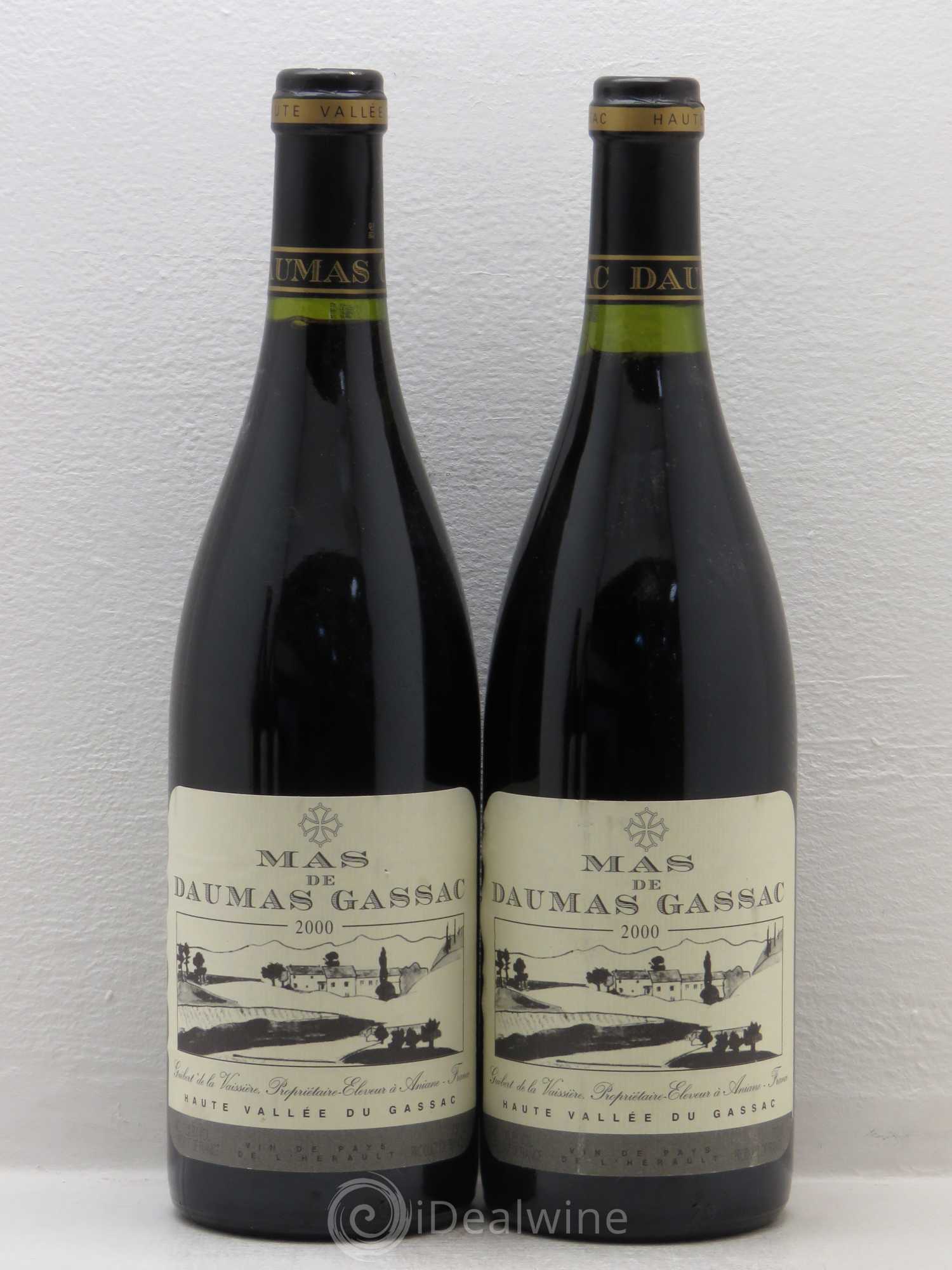 Saint-Guilhem-le-Désert - Cité d'Aniane Mas Daumas Gassac Famille Guibert de La Vaissière 2000 - Lot de 4 bouteilles - 1