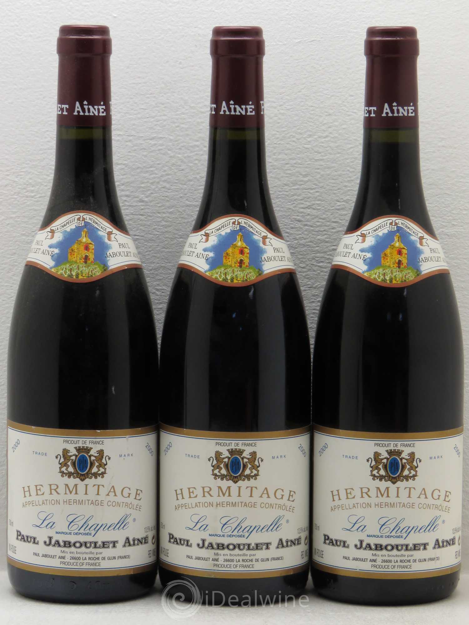 Hermitage La Chapelle Paul Jaboulet Ainé 2000 - Lot de 3 bouteilles - 0