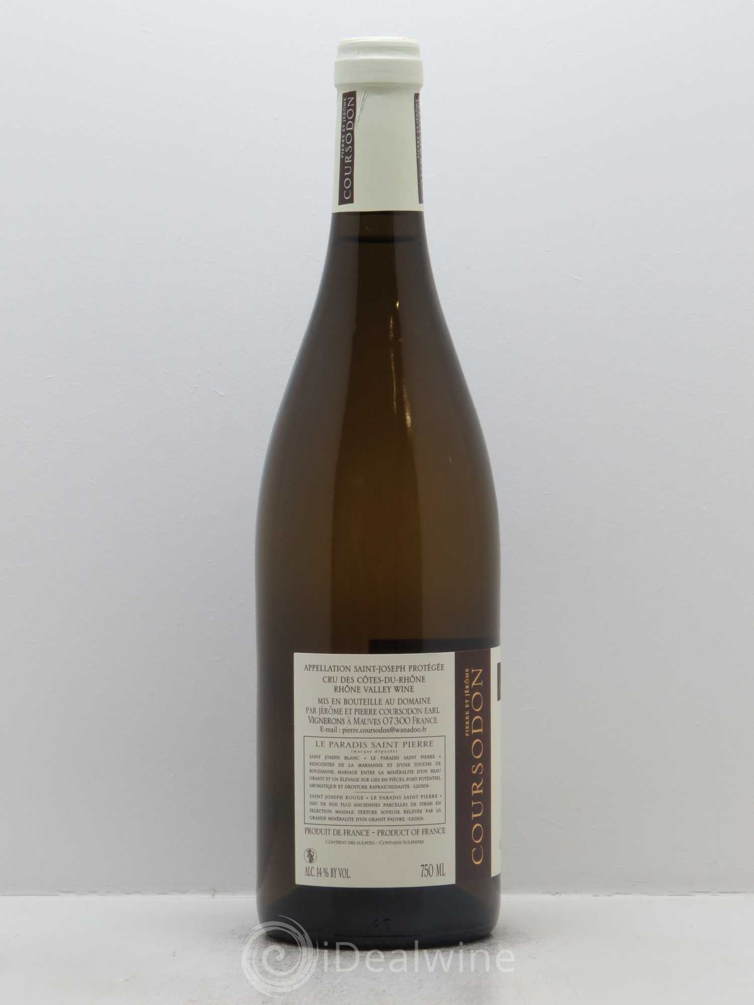 Saint-Joseph Le Paradis Saint-Pierre Pierre et Jérôme Coursodon 2016 - Lot de 1 bouteille - 1