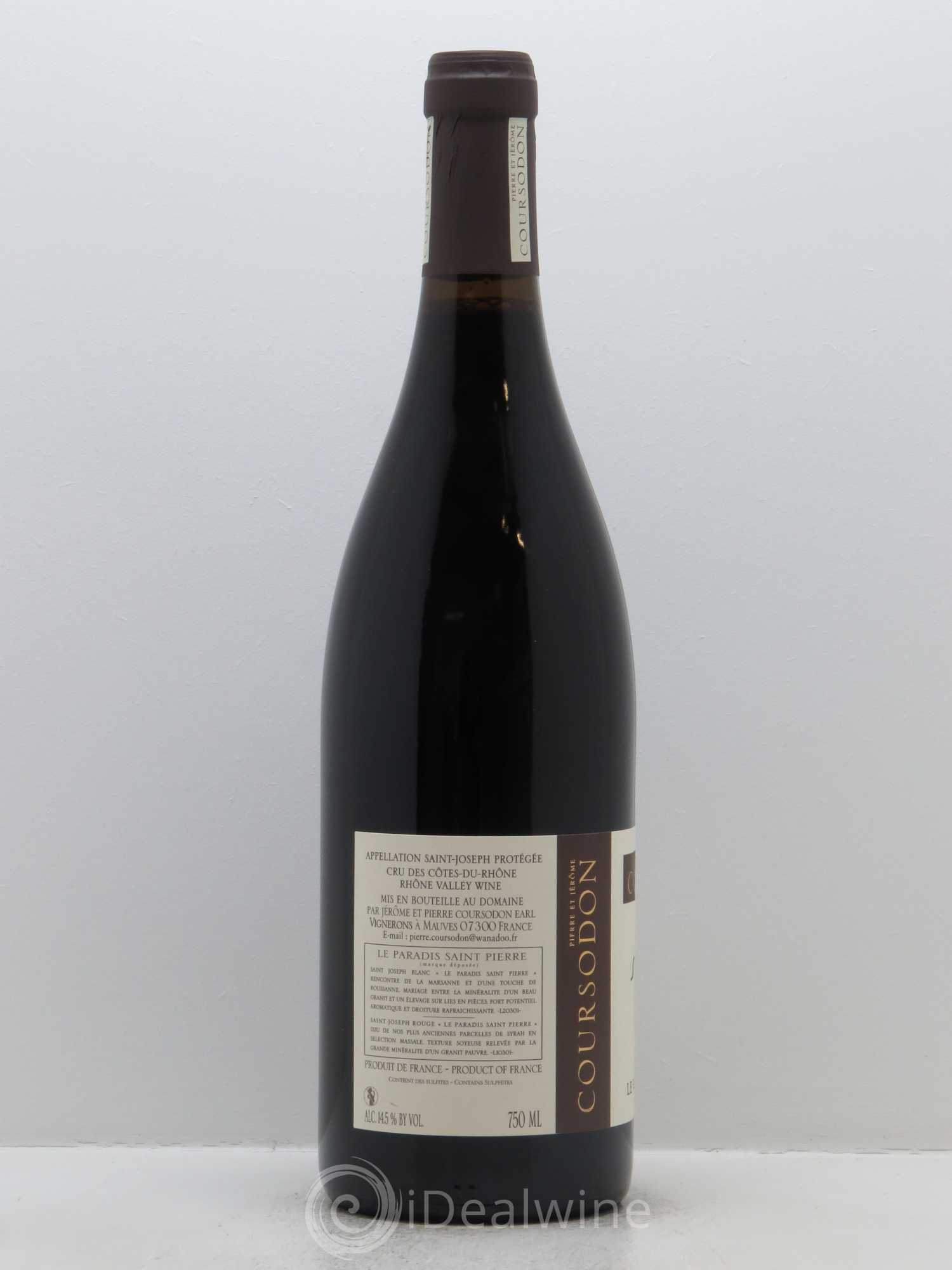 Saint-Joseph Le Paradis Saint-Pierre Pierre et Jérôme Coursodon 2016 - Lot de 1 bouteille - 1