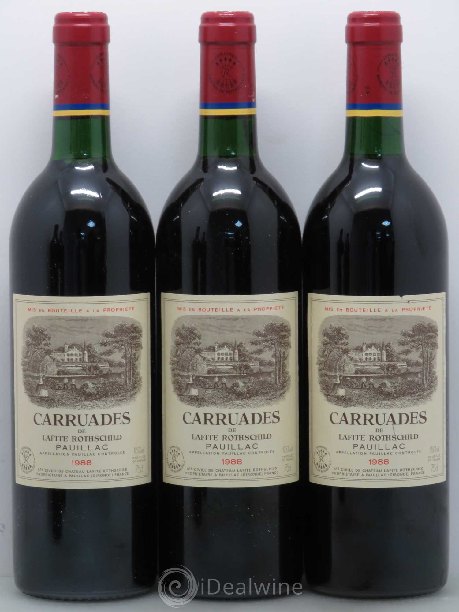 Carruades de Lafite Rothschild Second Vin 1988 - Lot de 5 bouteilles - 1