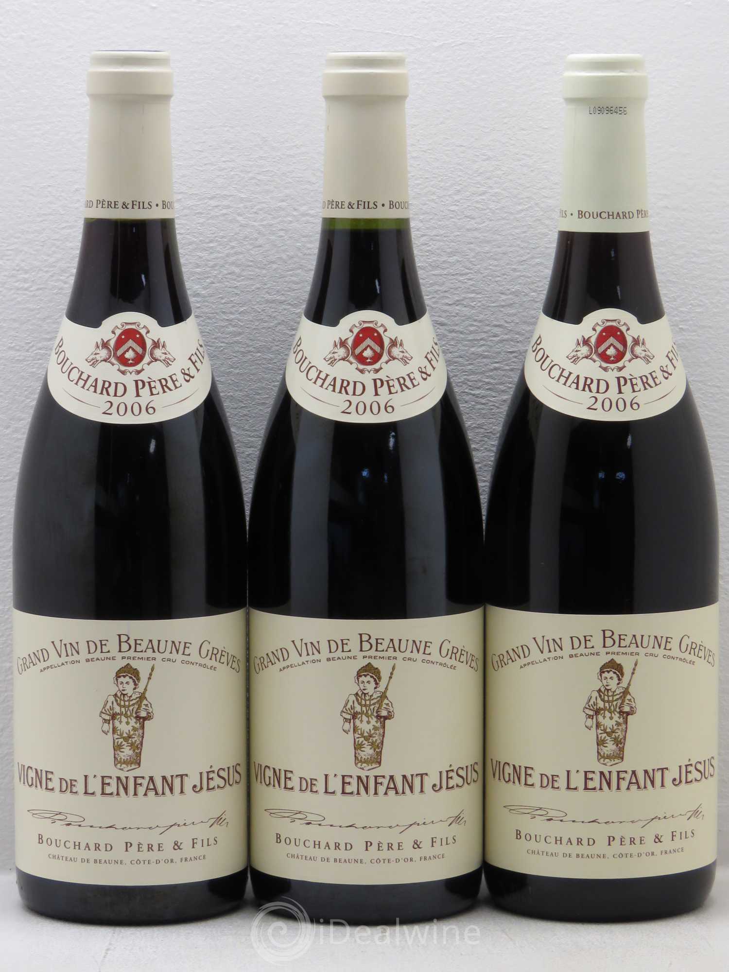 Beaune 1er Cru Grèves - Vigne de l'Enfant Jésus Bouchard Père & Fils 2006 - Lot de 3 bouteilles - 0