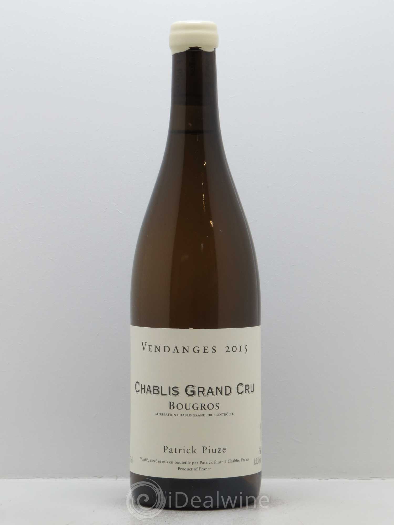 Chablis Grand Cru Bougros Patrick Piuze (Domaine) 2015 - Lot de 1 bouteille - 0