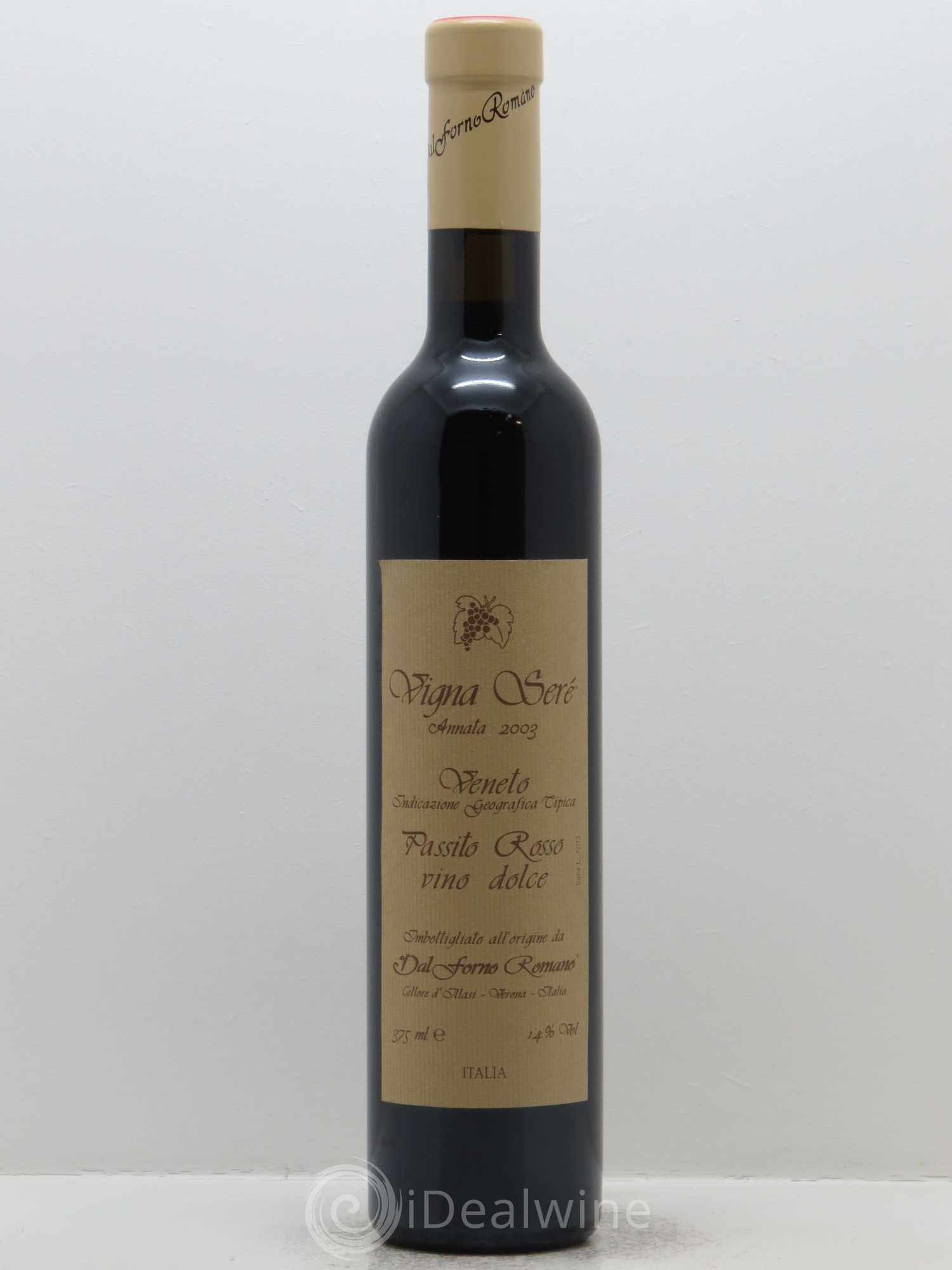 IGT Veneto Vigna Seré - Rosso Passito Dal Forno Romano 2003 - Lot de 1 demi bouteille - 0