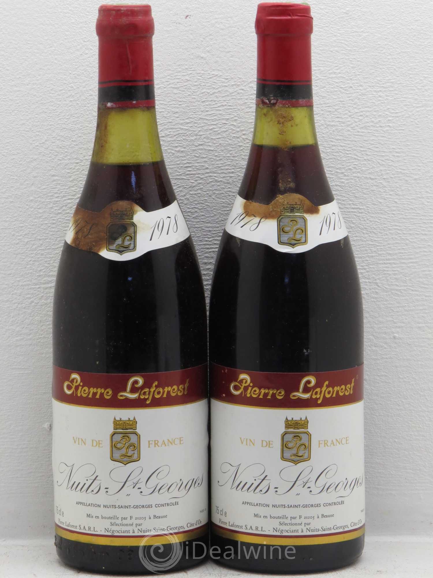Nuits-Saint-Georges Négociant Pierre Laforest 1978 - Posten von 2 Flaschen - 0