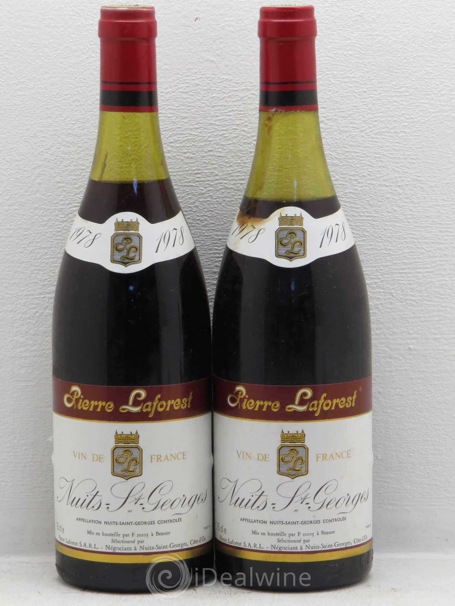 Nuits-Saint-Georges Négociant Pierre Laforest 1978 - Posten von 2 Flaschen - 0