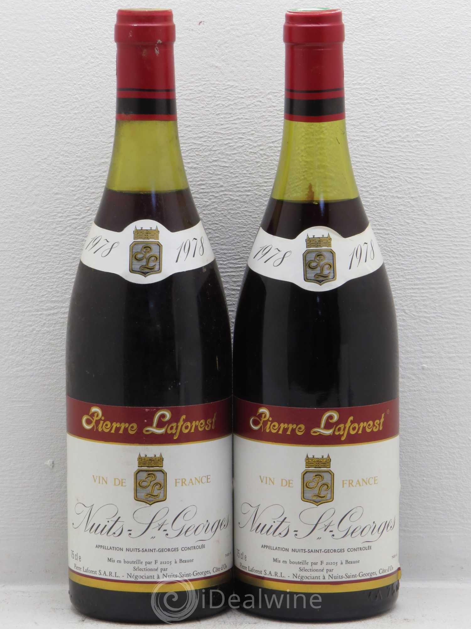 Nuits-Saint-Georges Négociant Pierre Laforest 1978 - Posten von 2 Flaschen - 0