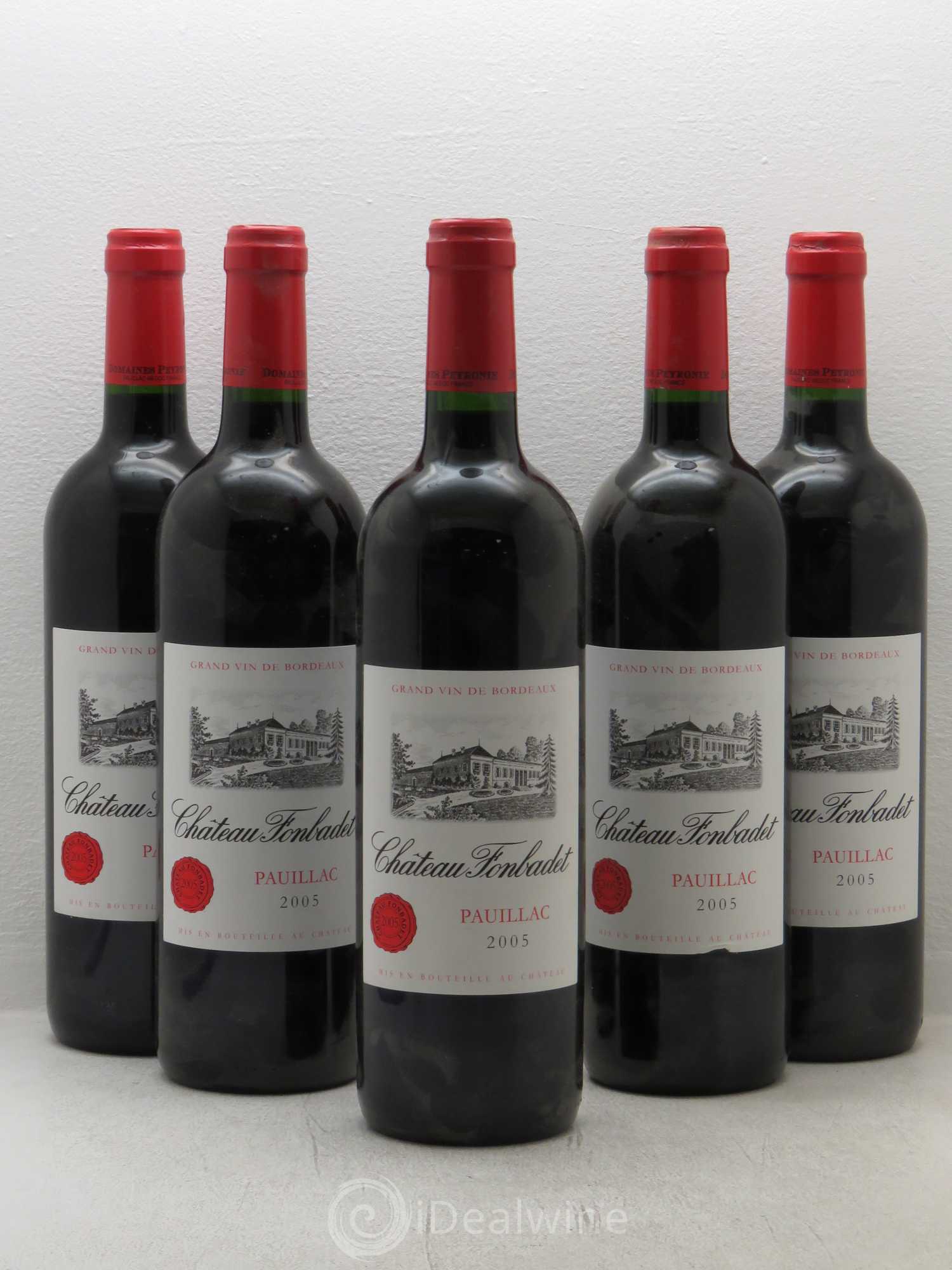 Château Fonbadet 2005 - Lot de 5 bouteilles - 0