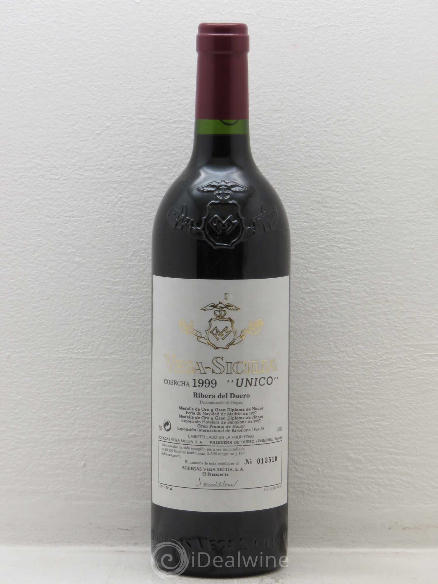 Ribera Del Duero DO Vega Sicilia Unico Alvez 1999 - Posten von 1 Flasche - 0
