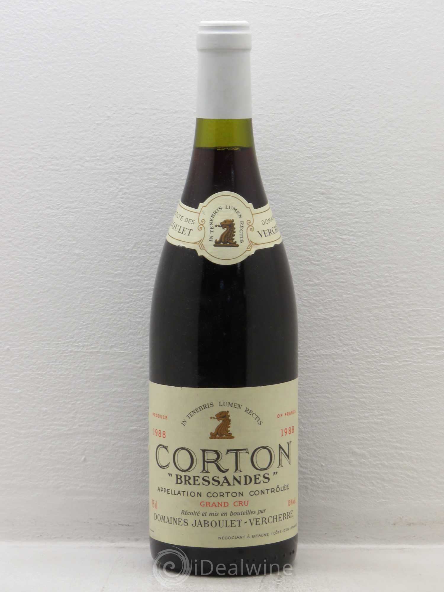 Corton Grand Cru Bressandes Jaboulet Vercherre 1988 - Posten von 1 Flasche - 0