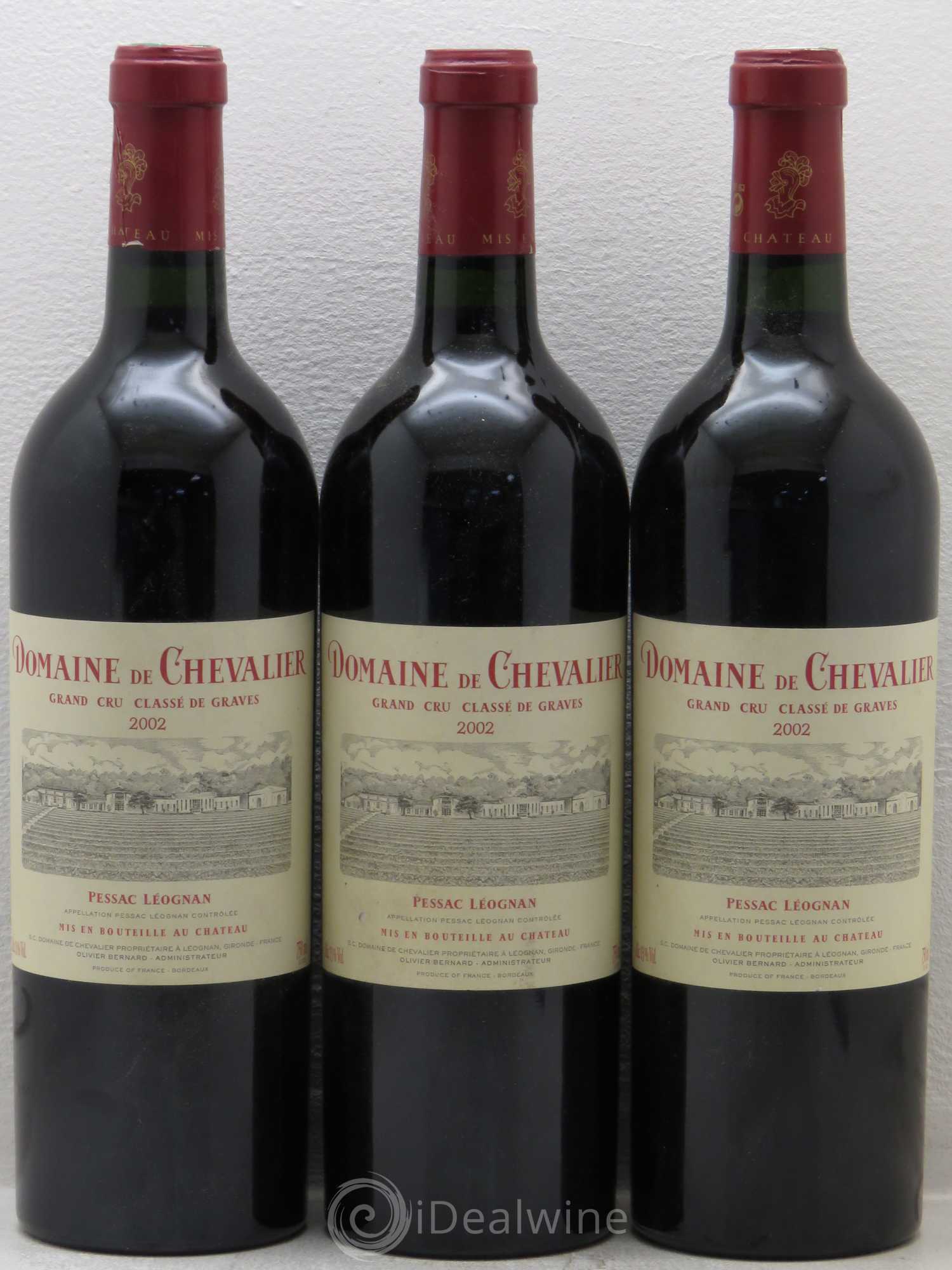 Domaine de Chevalier Cru Classé de Graves (sans prix de réserve) 2002 - Lot de 3 bouteilles - 0