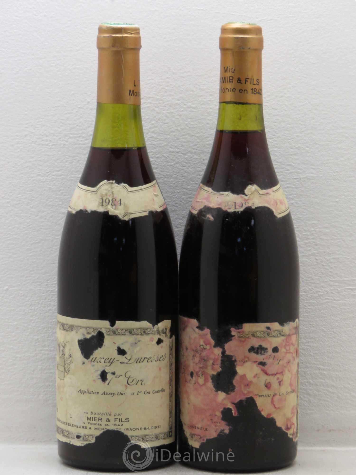 Auxey-Duresses 1er Cru L.Tramier & Fils (sans prix de réserve) 1984 - Lotto di 2 bottiglie - 0