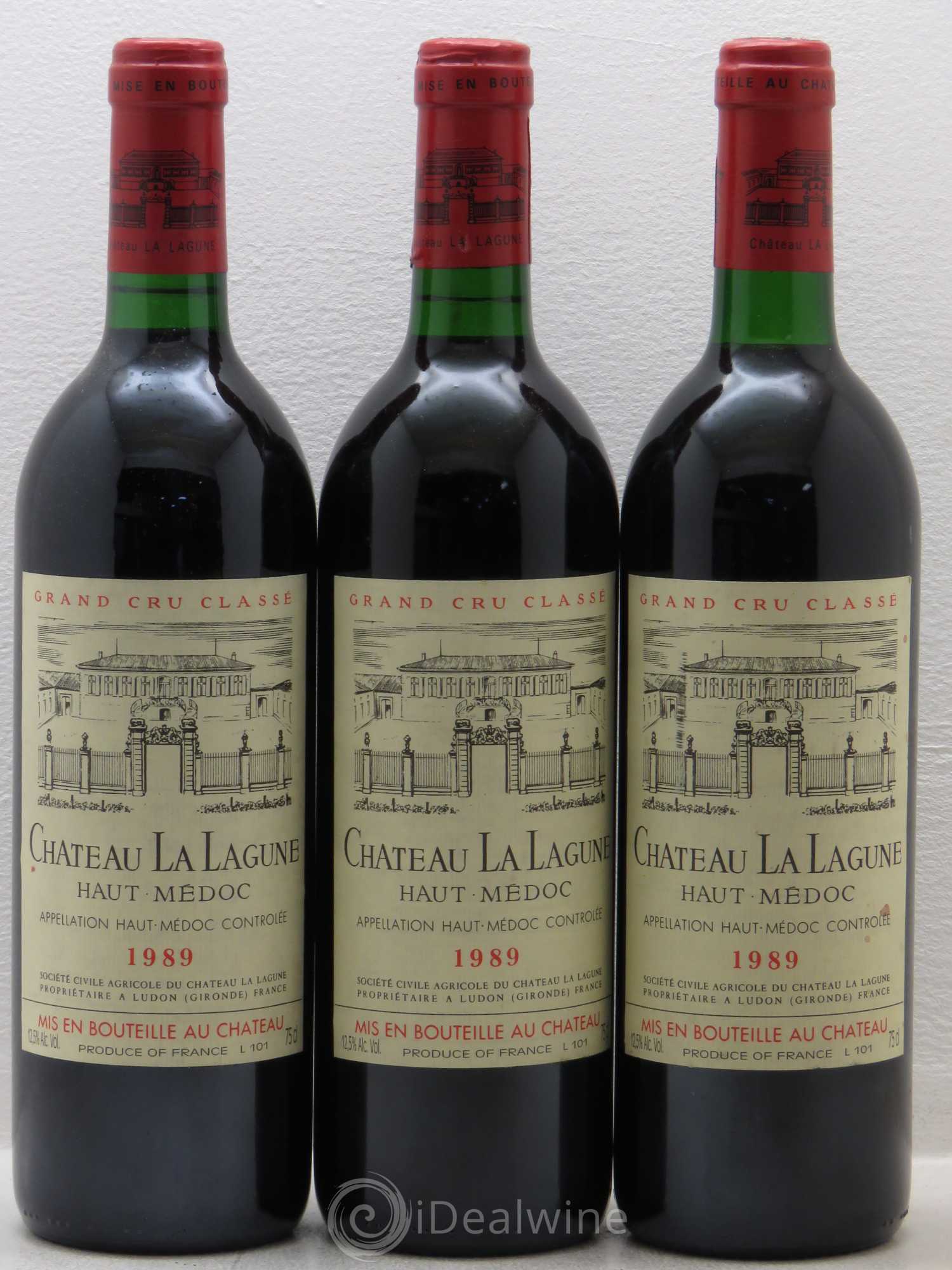 Château la Lagune 3ème Grand Cru Classé 1989 - Lot de 3 bouteilles - 0