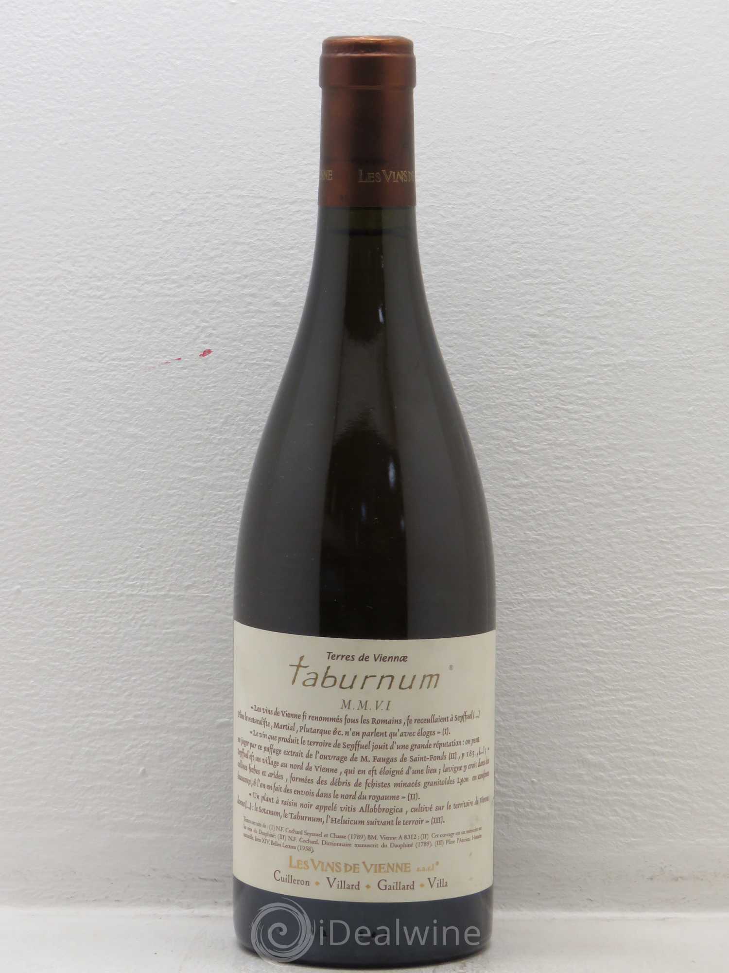 Collines Rhodaniennes Taburnum Les Vins de Vienne (sans prix de réserve) 2006 - Lot de 1 bouteille - 0