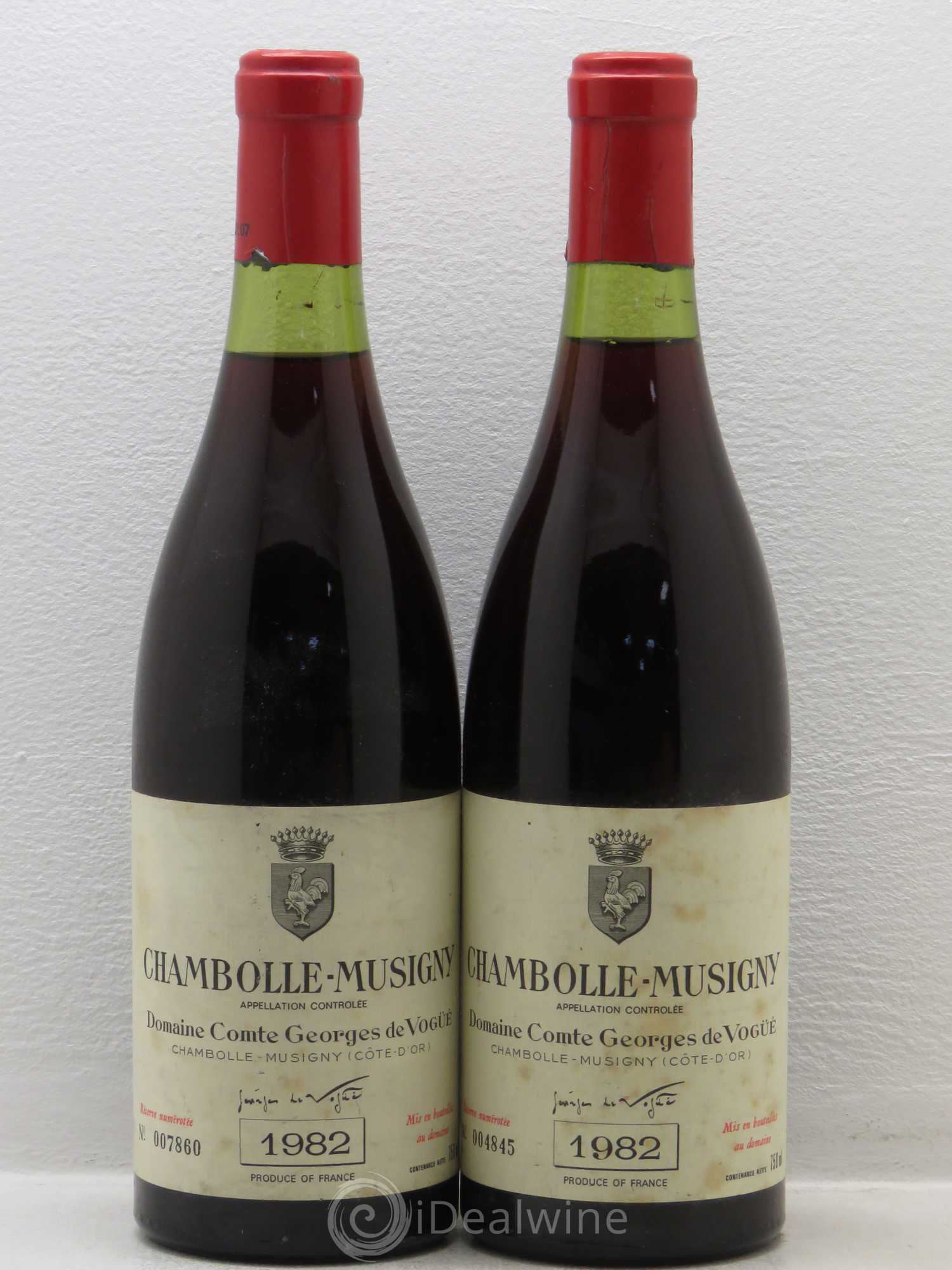 Chambolle-Musigny Comte Georges de Vogüé 1982 - Lot de 2 bouteilles - 0