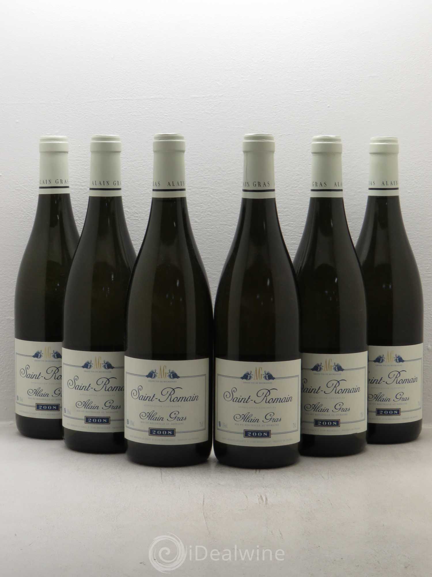 Saint-Romain A.Gras (sans prix de réserve) 2008 - Posten von 6 Flaschen - 0