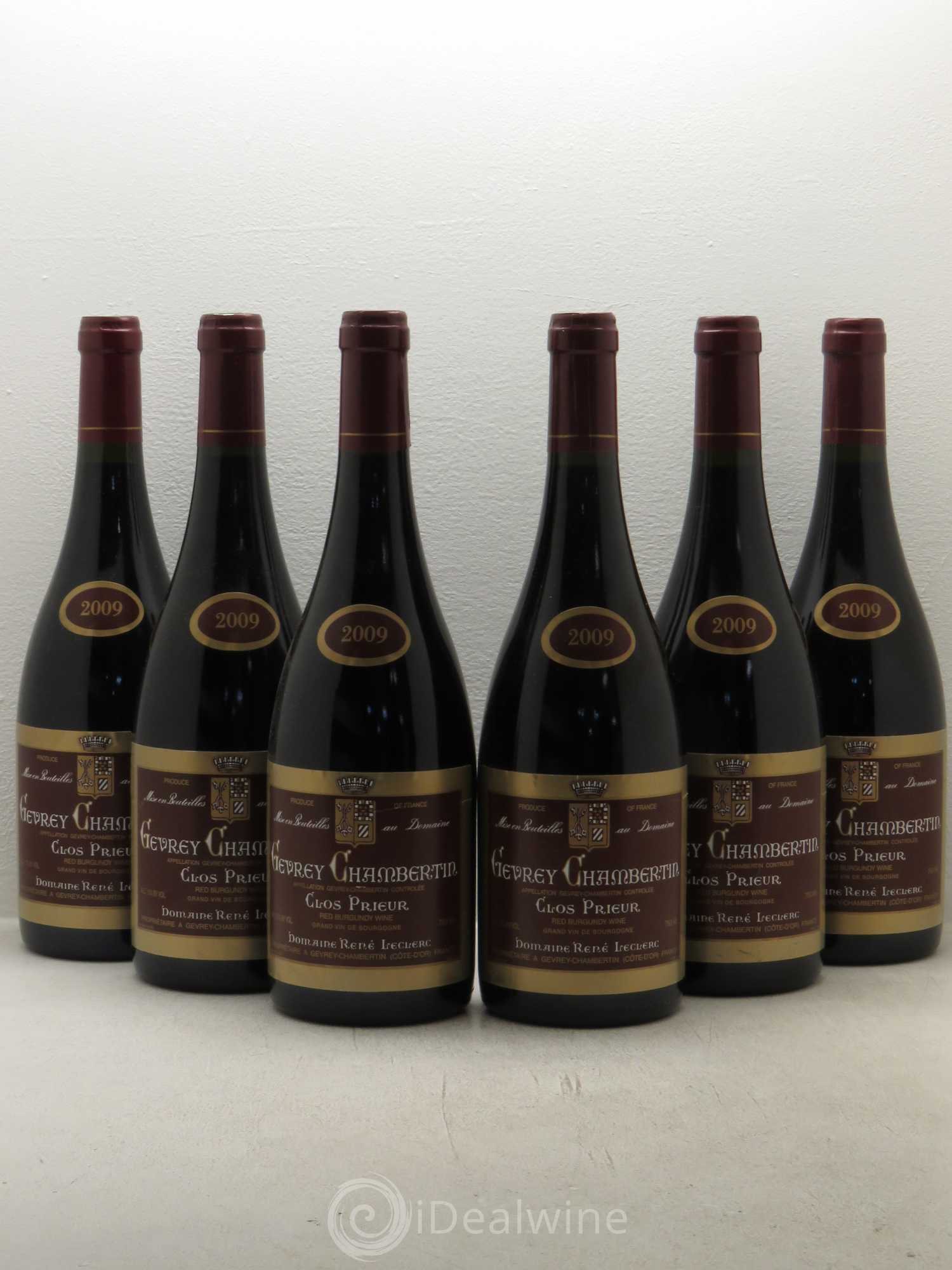 Gevrey-Chambertin 1er Cru R.Leclerc. Clos Prieur 2009 - Lot de 6 bouteilles - 0