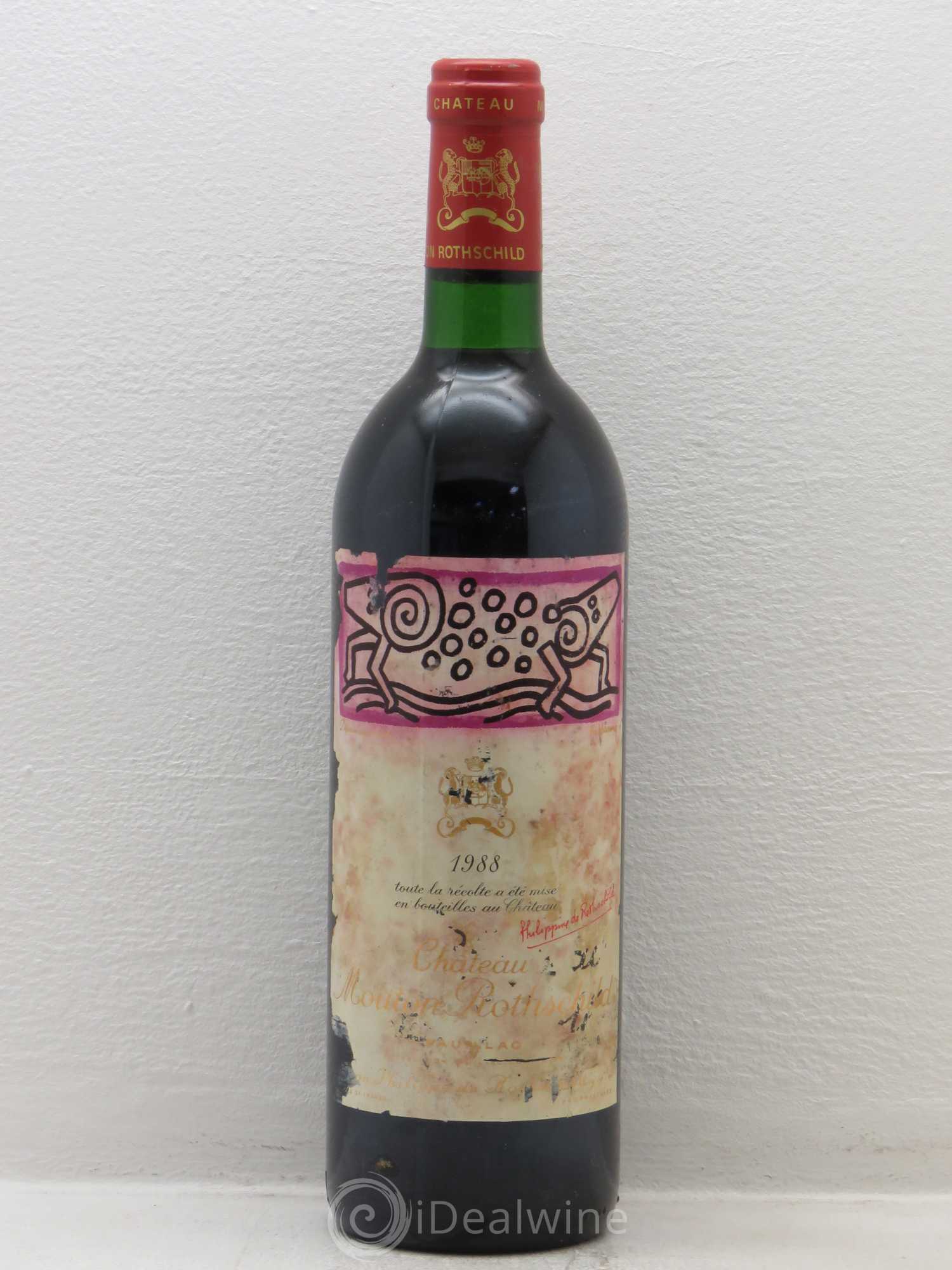 Château Mouton Rothschild 1er Grand Cru Classé 1988 - Lot de 1 bouteille - 0