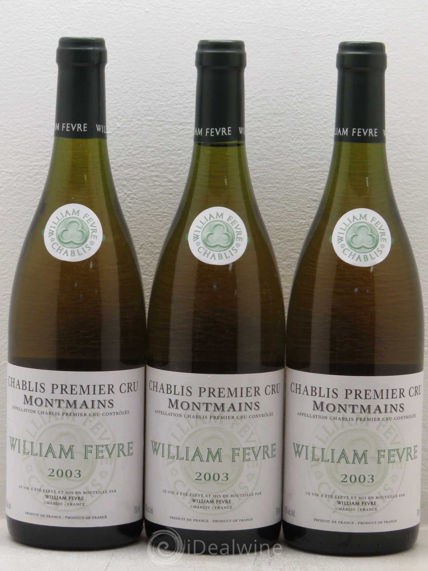 Chablis 1er Cru Montmains William Fèvre (sans prix de réserve) 2003 - Lot de 6 bouteilles - 2