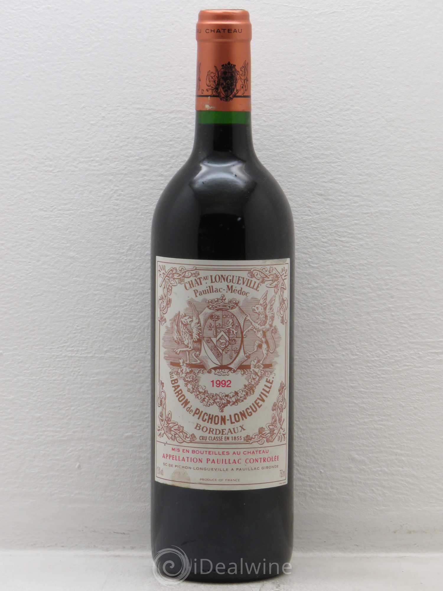 Pichon Longueville Baron 2ème Grand Cru Classé 1992 - Lot de 1 bouteille - 0