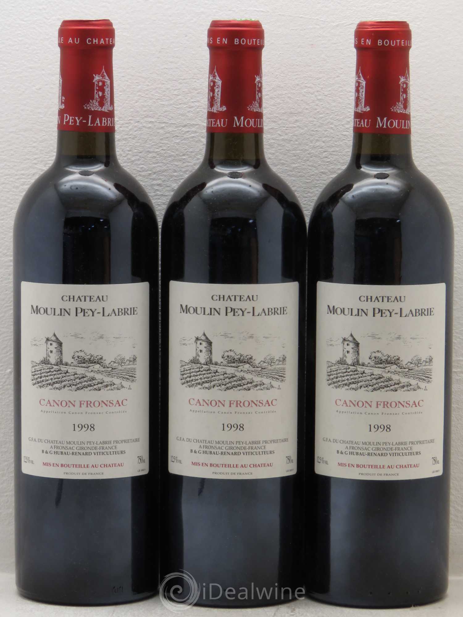 Château Moulin Pey-Labrie 1998 - Lot de 12 bouteilles - 3