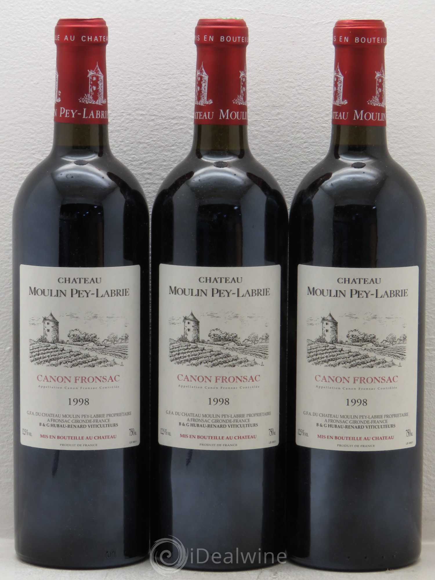 Château Moulin Pey-Labrie 1998 - Lot de 12 bouteilles - 4