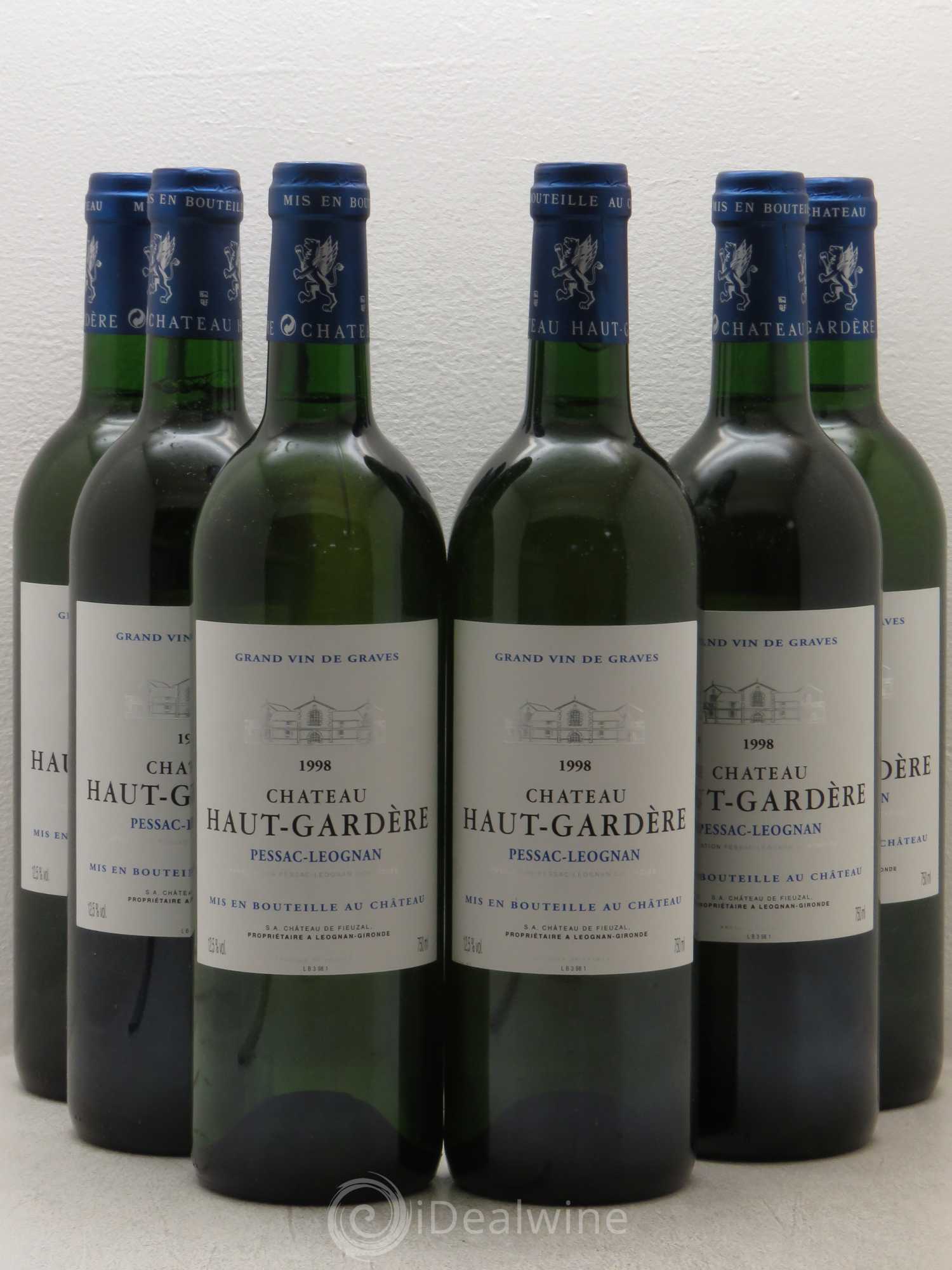 Château Haut-Gardère 1998 - Lot de 6 bouteilles - 0