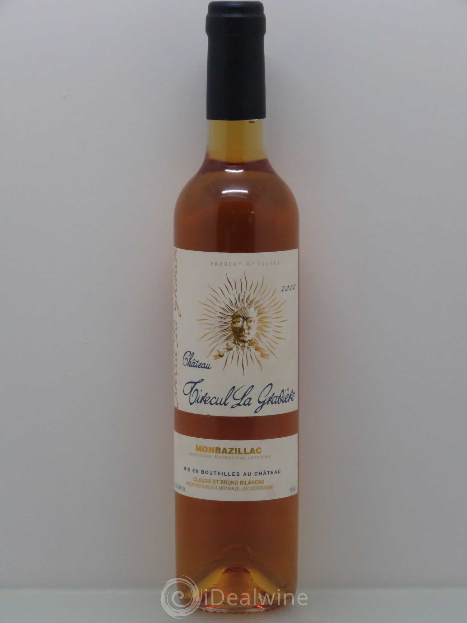 Monbazillac Château Tirecul La Gravière Bruno et Claudie Bilancini 50cl (sans prix de réserve) 2000 - Lotto di 1 bottiglia - 0