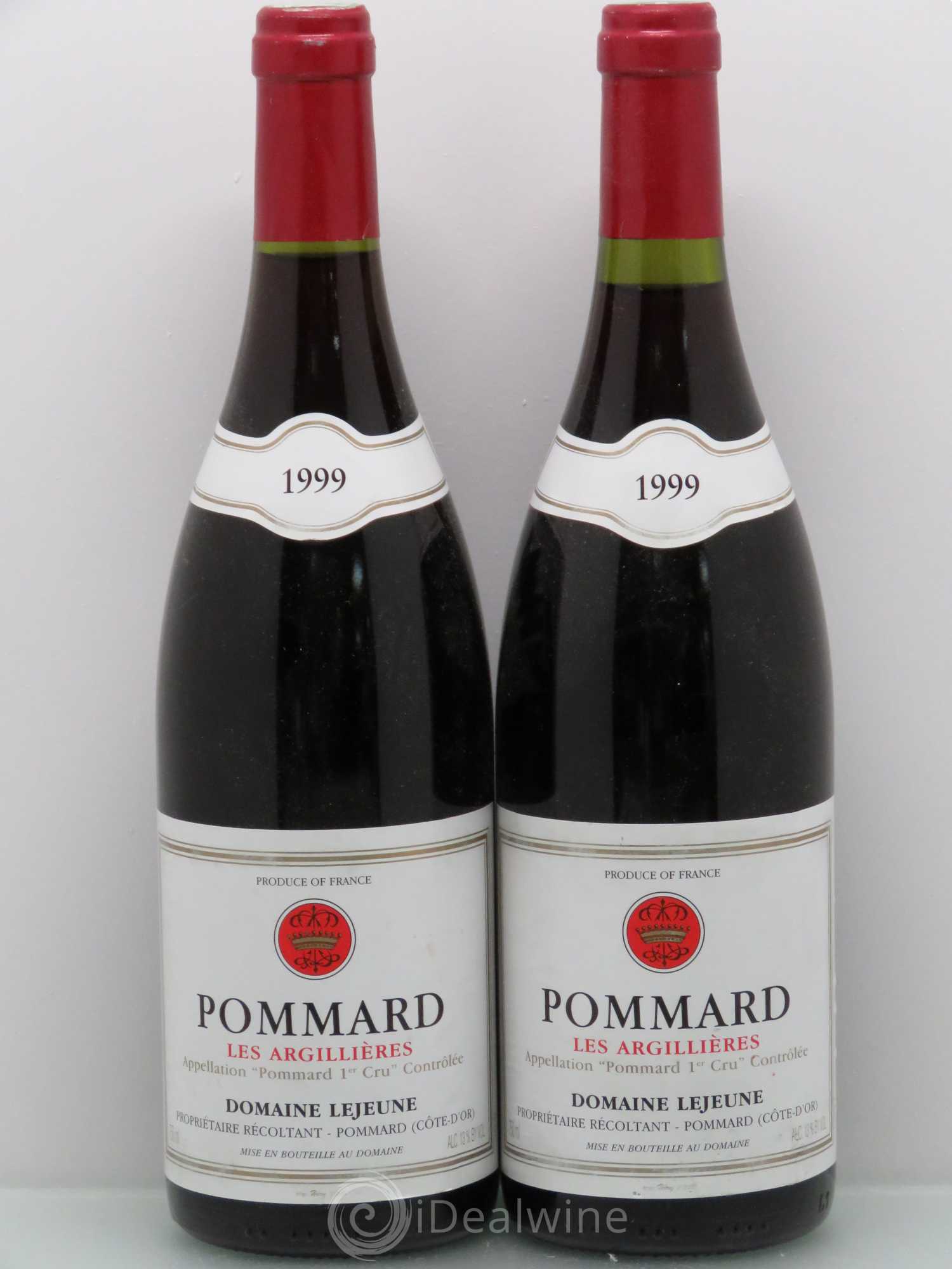 Pommard 1er Cru Argillieres Domaine Lejeune 1999 - Posten von 2 Flaschen - 0