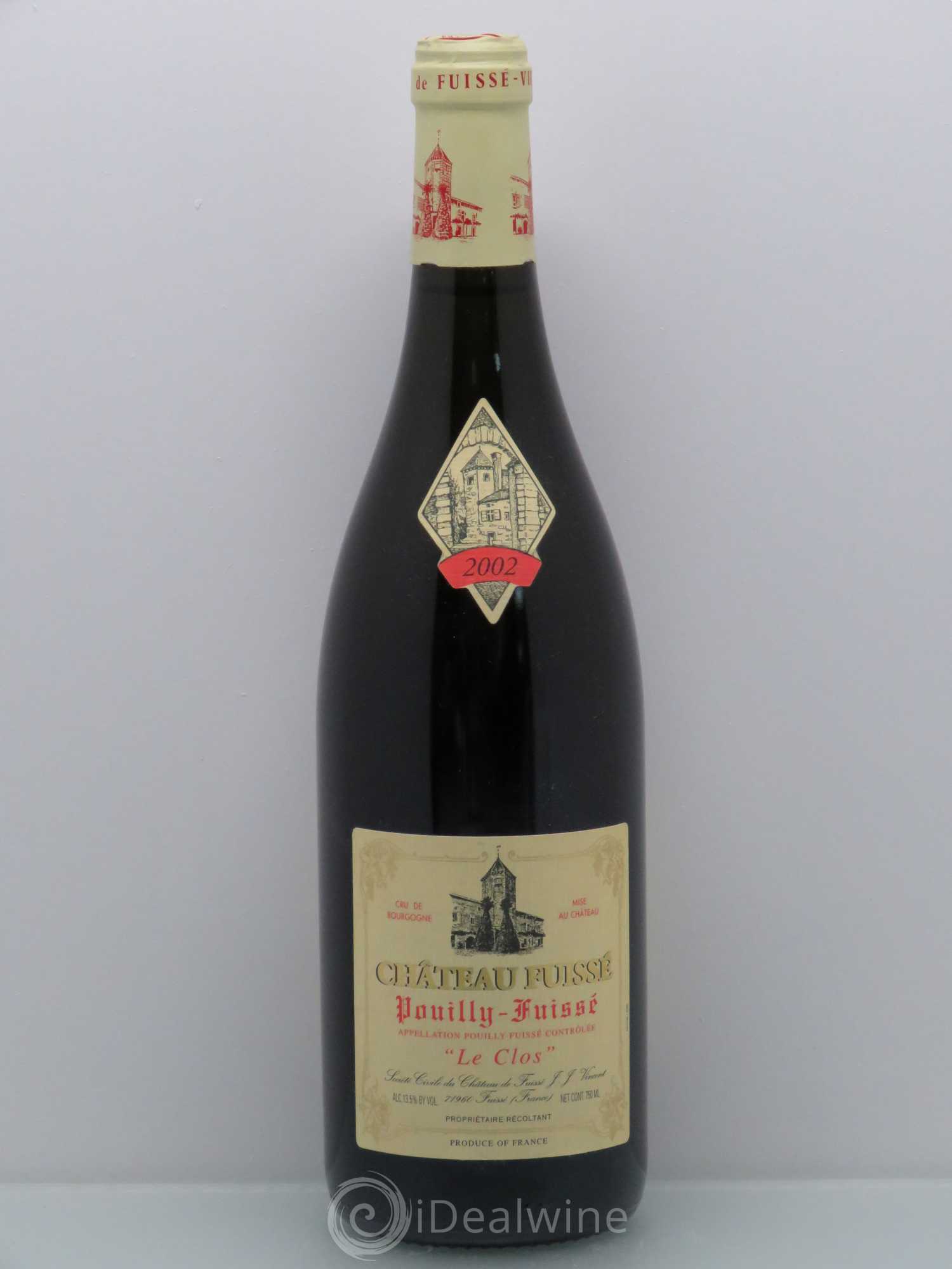 Pouilly-Fuissé Le Clos chateau Fuissé 2002 - Posten von 1 Flasche - 0