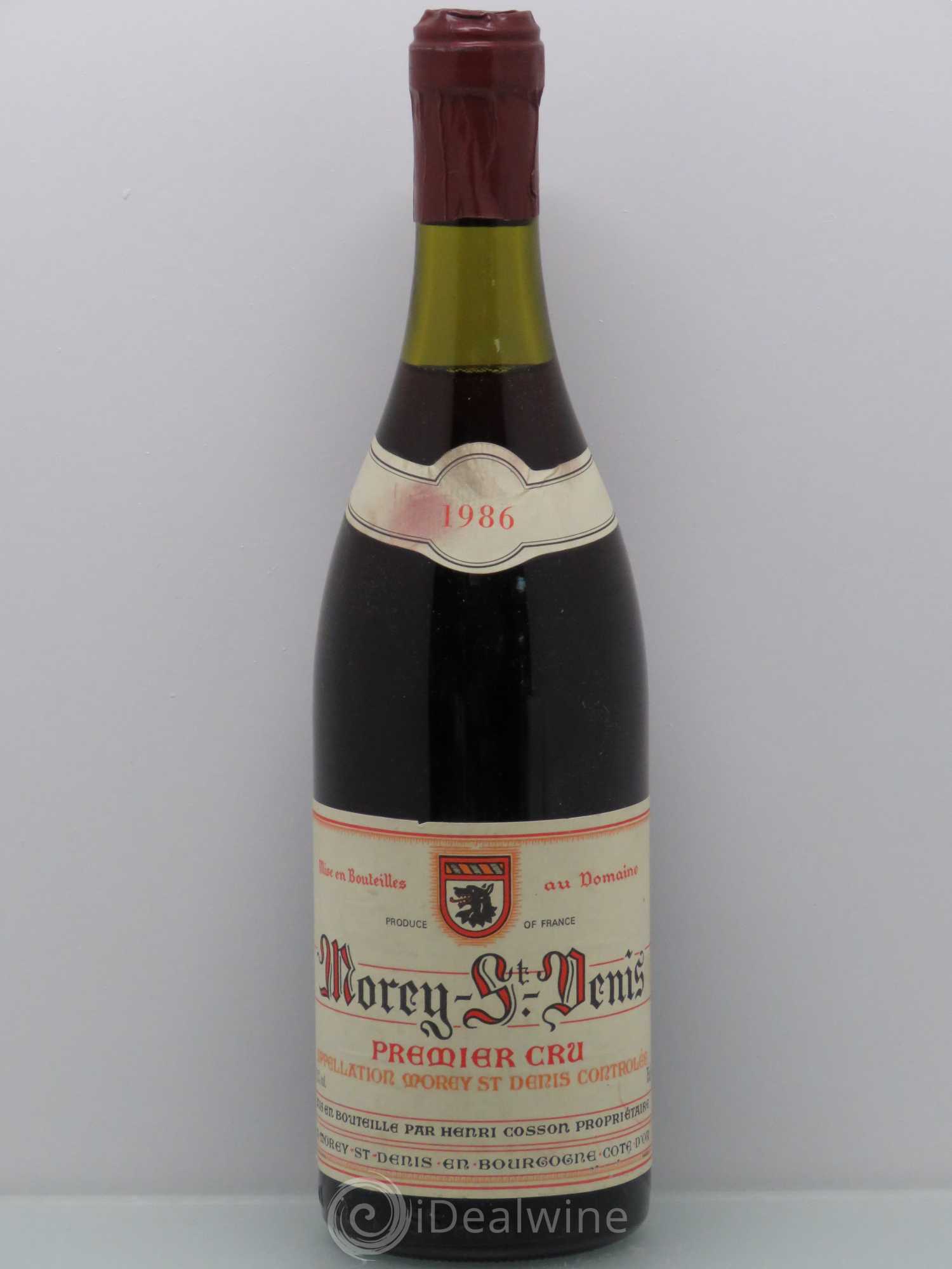 Morey-Saint-Denis 1er Cru H.Cosson 1986 - Lot de 1 bouteille - 0