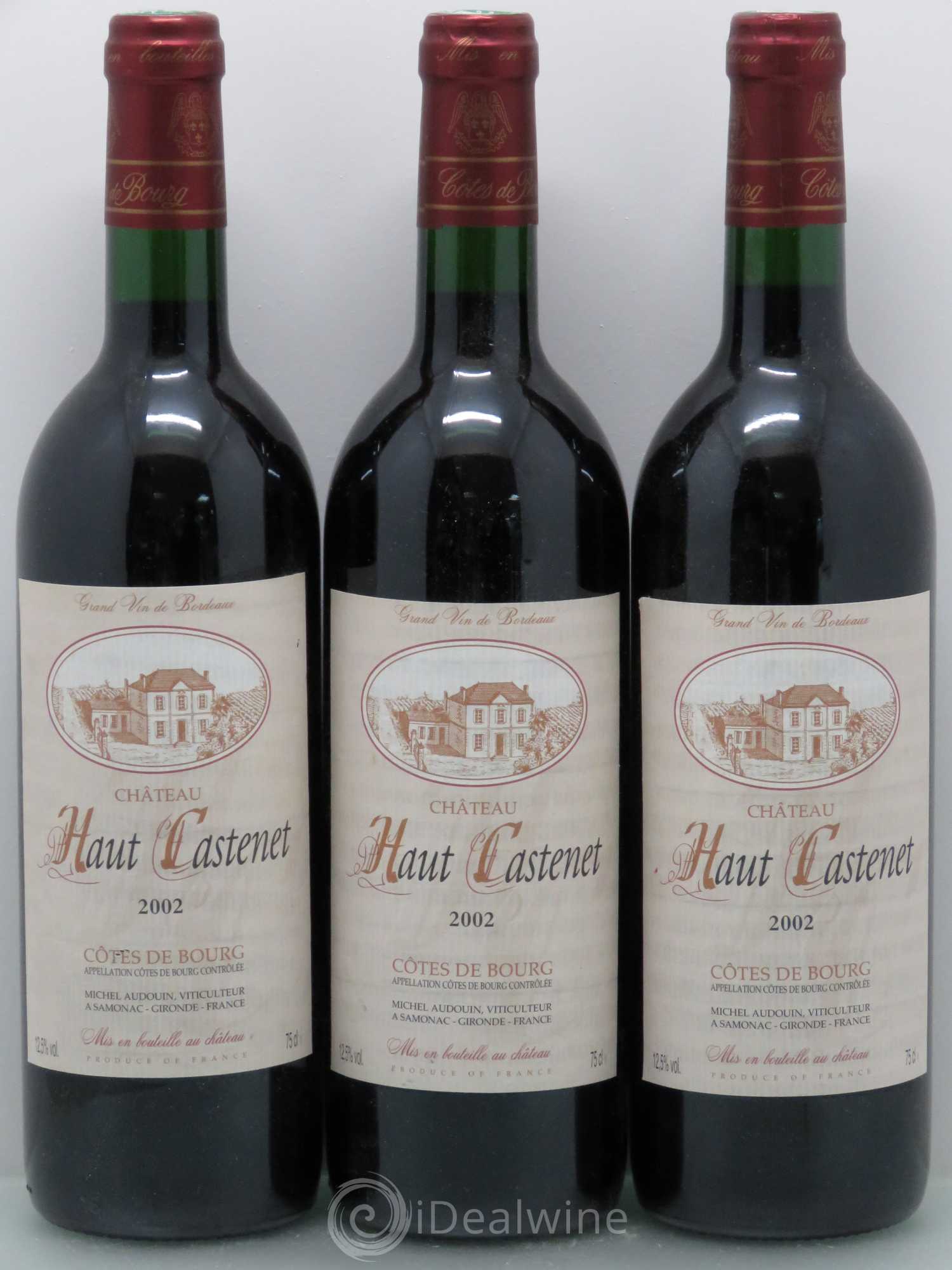 Côtes de Bourg Ch Haut Castanet 2002 - Lot de 3 bouteilles - 0