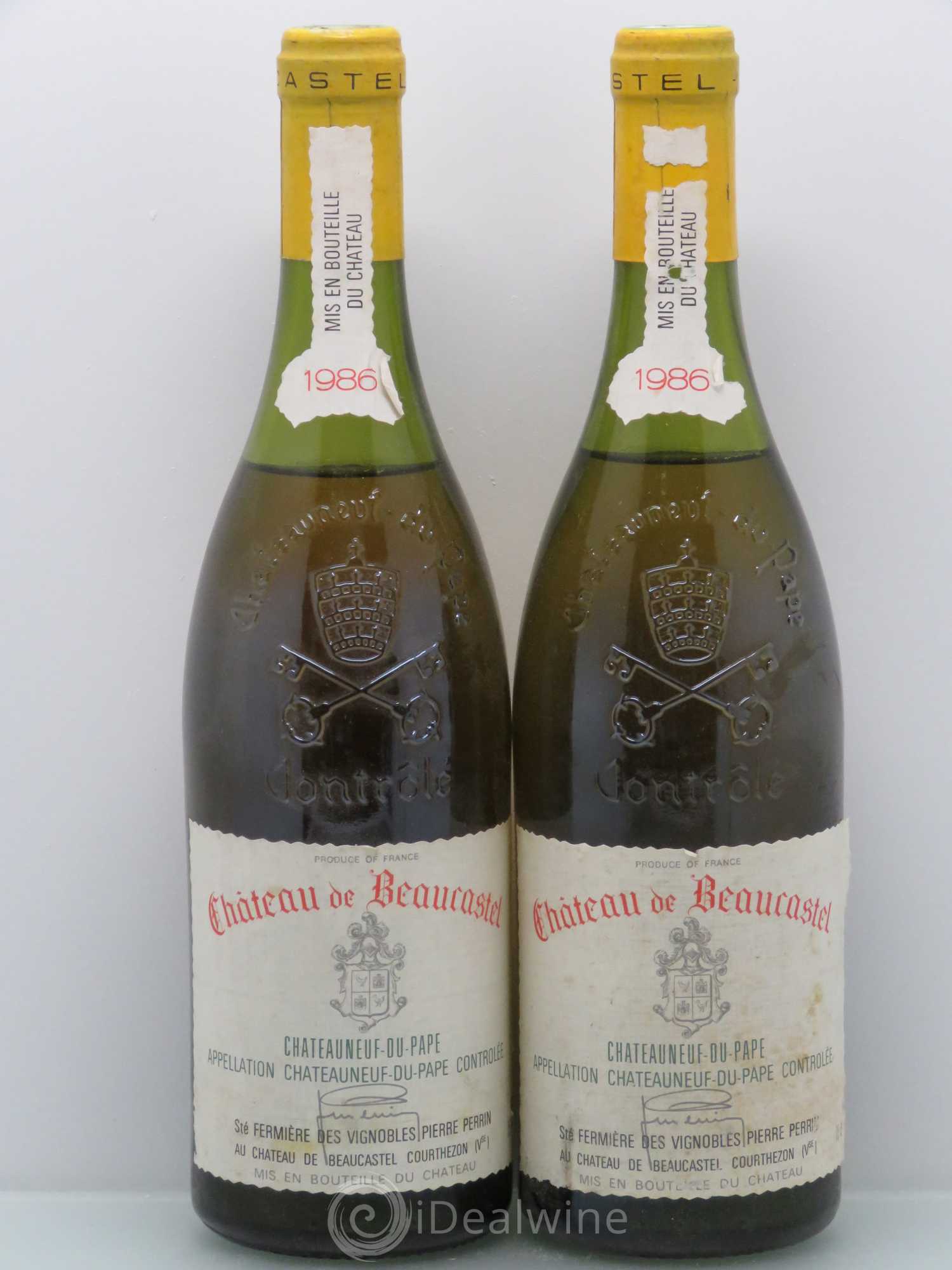Châteauneuf-du-Pape Château de Beaucastel Famille Perrin (sans prix de réserve) 1986 - Lot de 4 bouteilles - 2