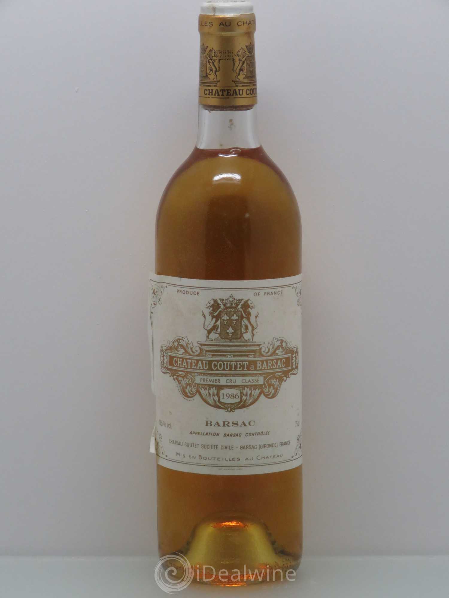 Château Coutet 1er Grand Cru Classé 1986 - Lotto di 1 bottiglia - 0