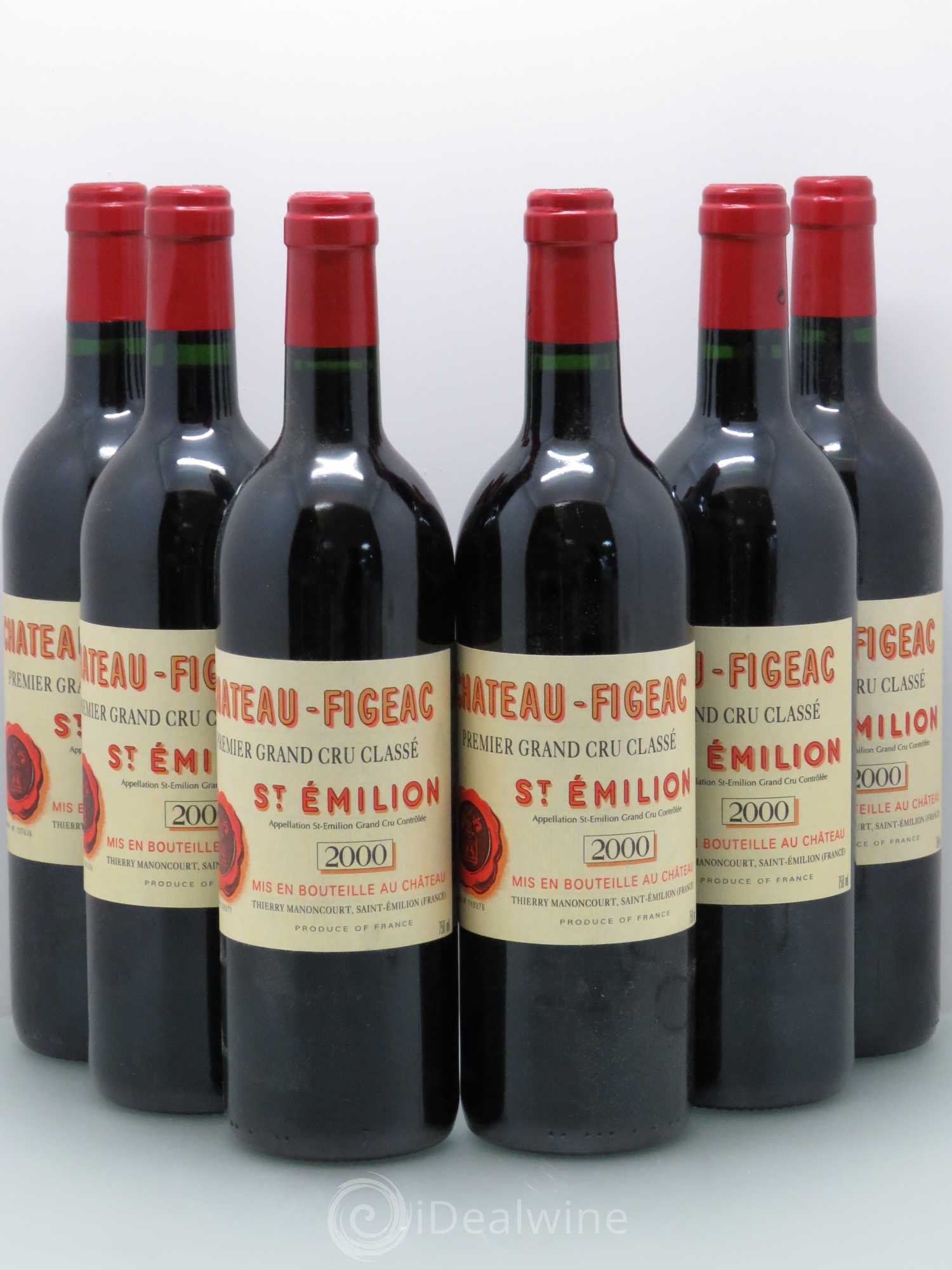 Château Figeac 1er Grand Cru Classé A 2000 - Lot de 6 bouteilles - 0