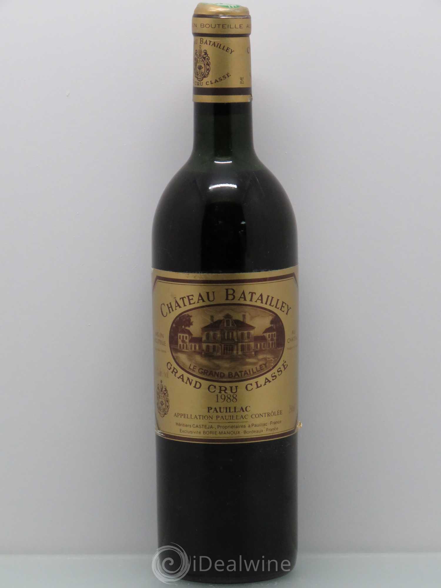 Château Batailley 5ème Grand Cru Classé 1988 - Lot de 1 bouteille - 0