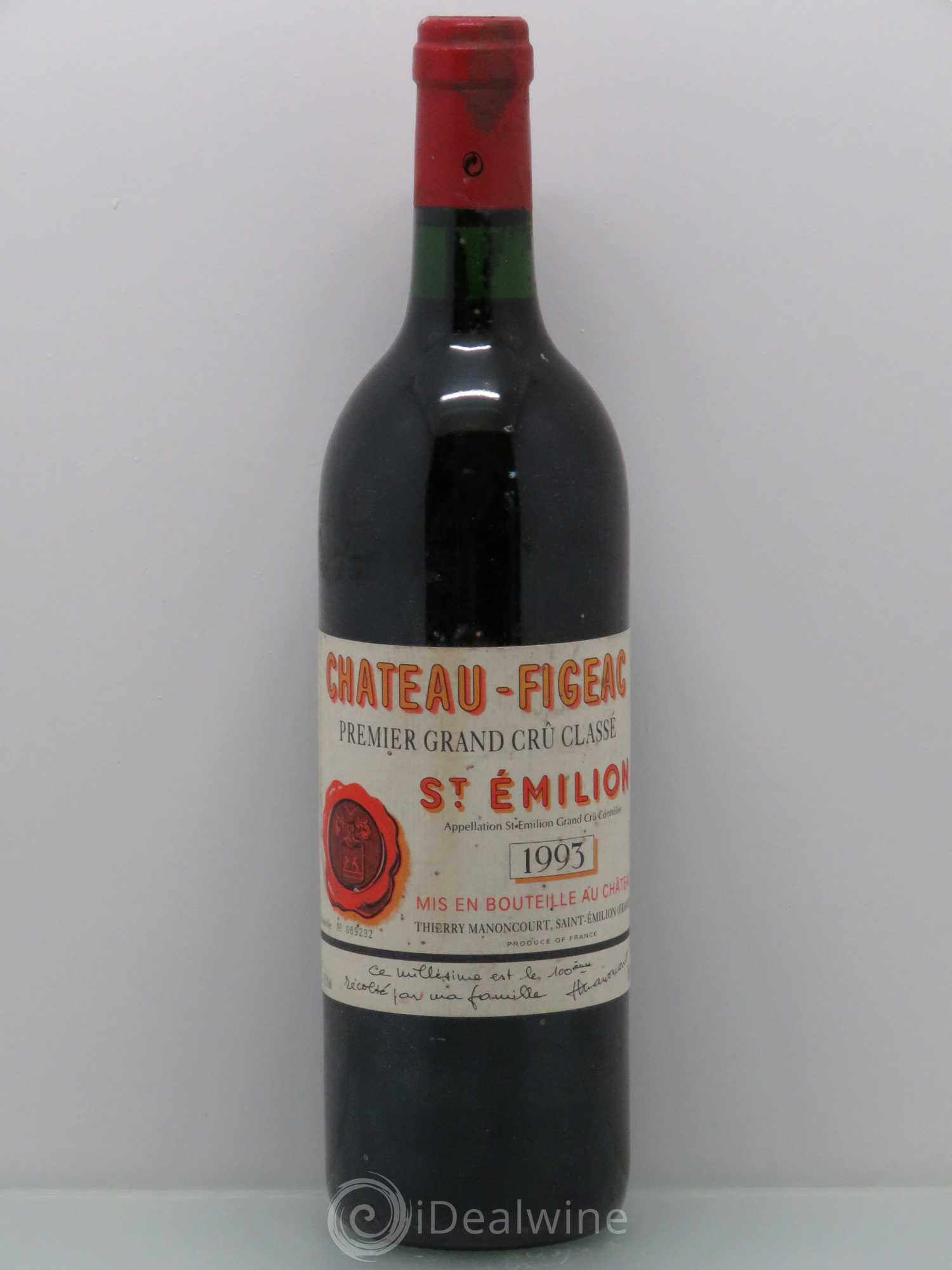 Château Figeac 1er Grand Cru Classé A 1993 - Lot de 1 bouteille - 0