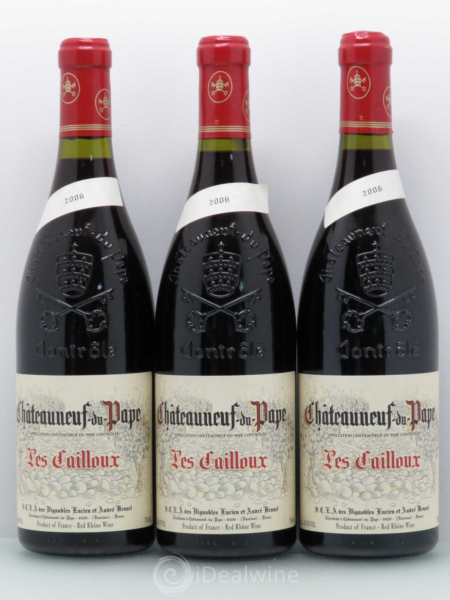Châteauneuf-du-Pape Les Cailloux André Brunel 2006 - Lot de 3 bouteilles - 0