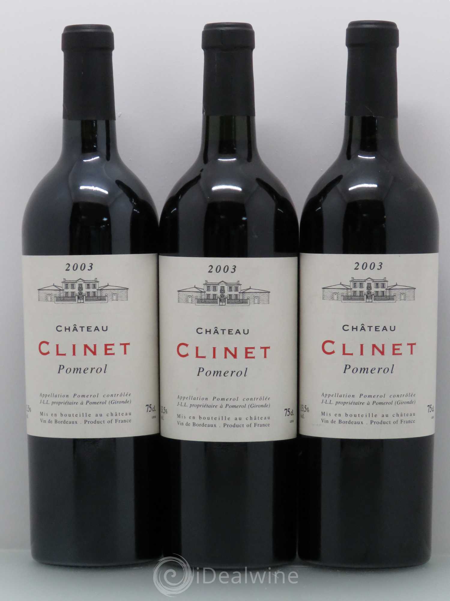 Château Clinet 2003 - Lot de 3 bouteilles - 0