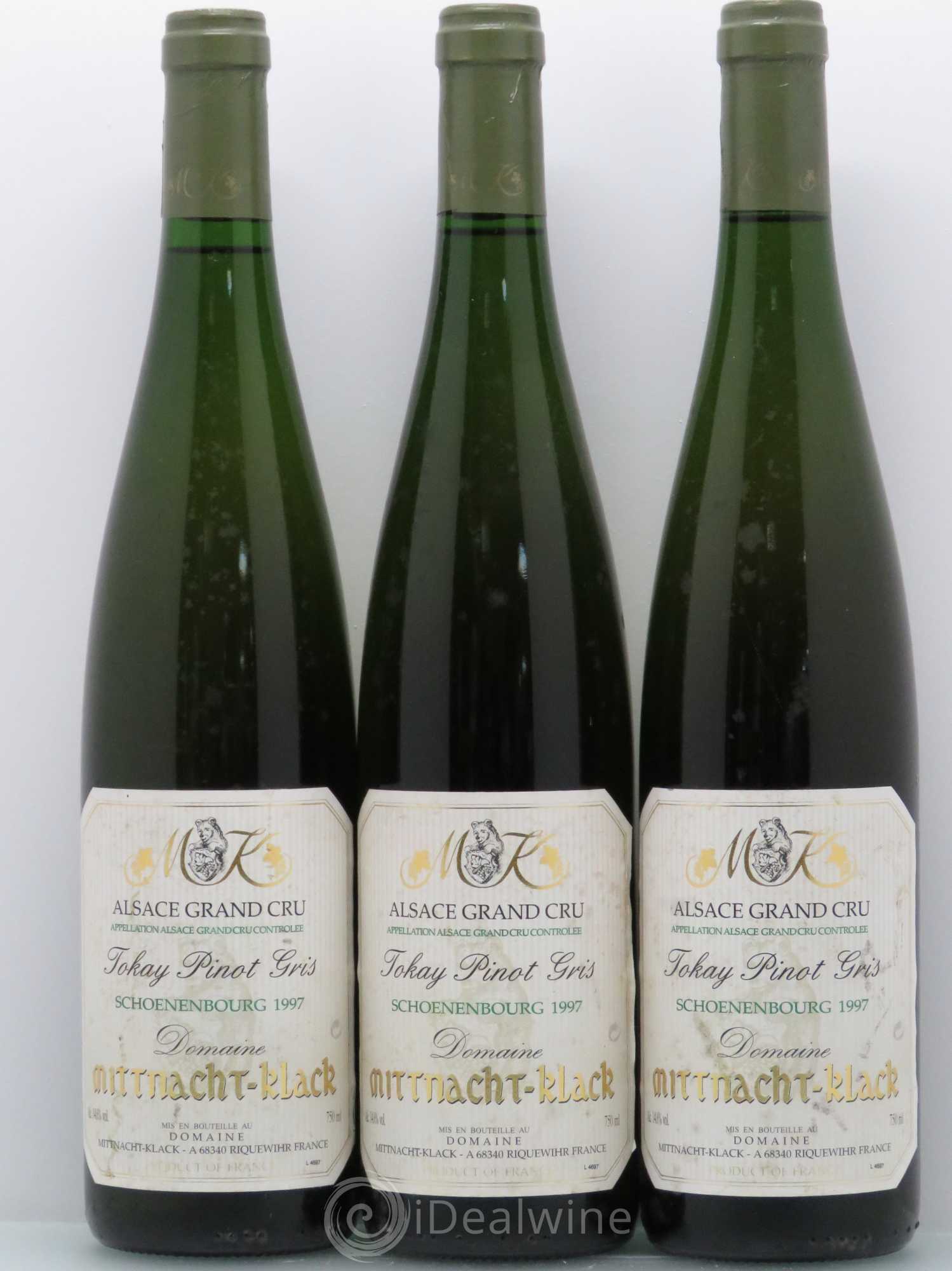 Pinot Gris Schoenenbourg- Mittnacht Klack (sans prix de réserve) 1997 - Posten von 3 Flaschen - 0