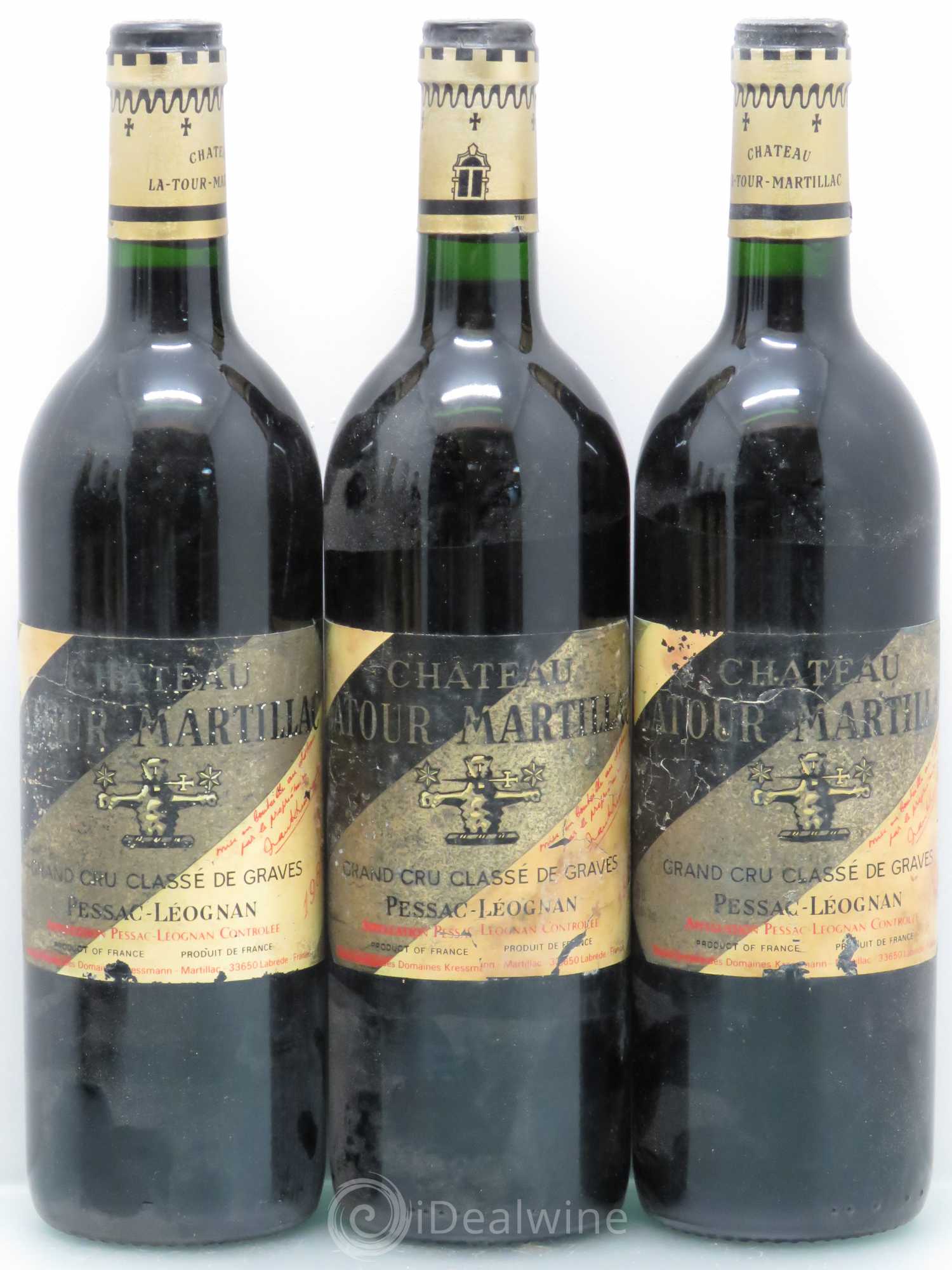 Château Latour-Martillac Cru Classé de Graves 1989 - Lot de 6 bouteilles - 1