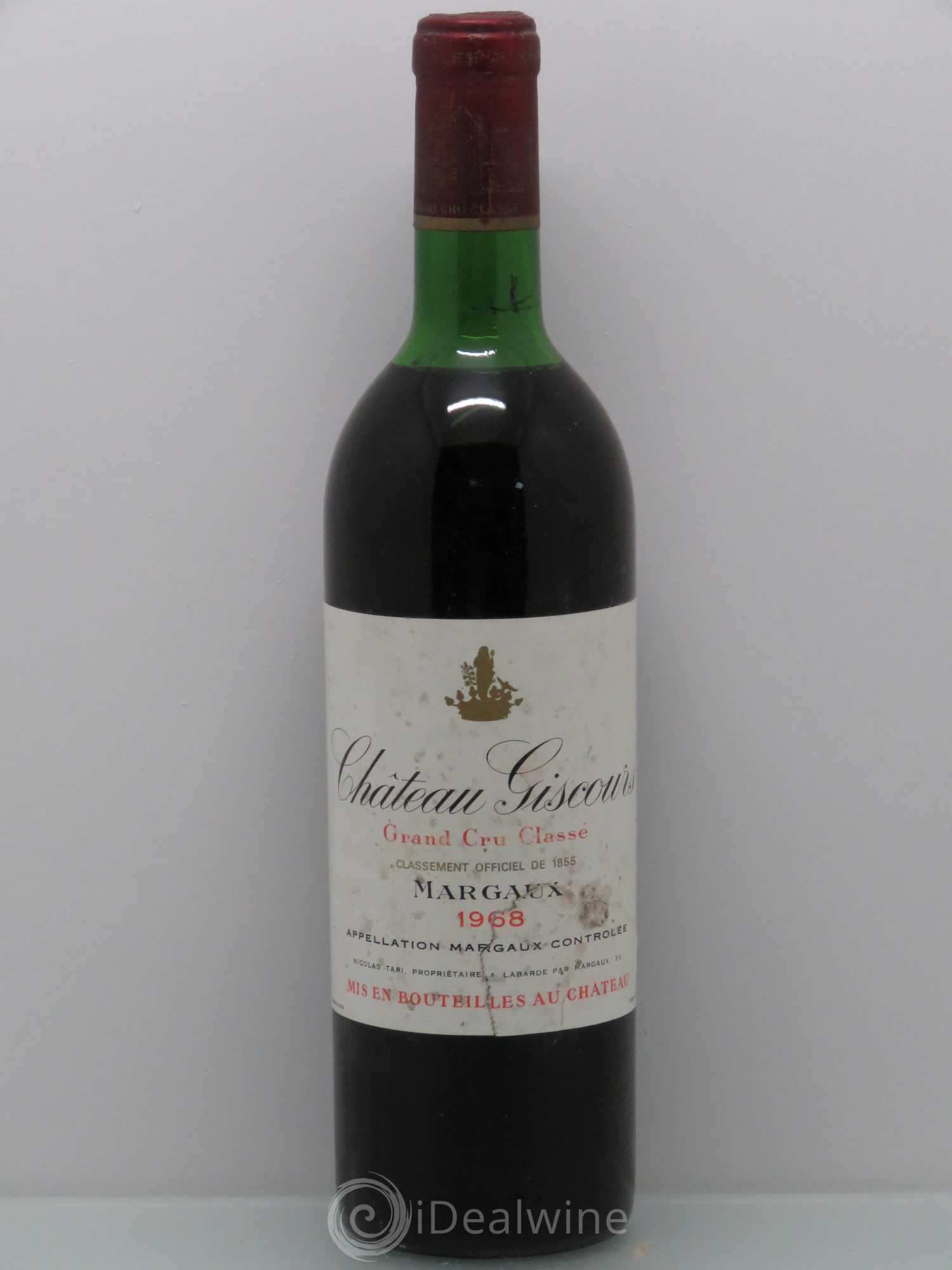 Château Giscours 3ème Grand Cru Classé 1968 - Lot de 1 bouteille - 0