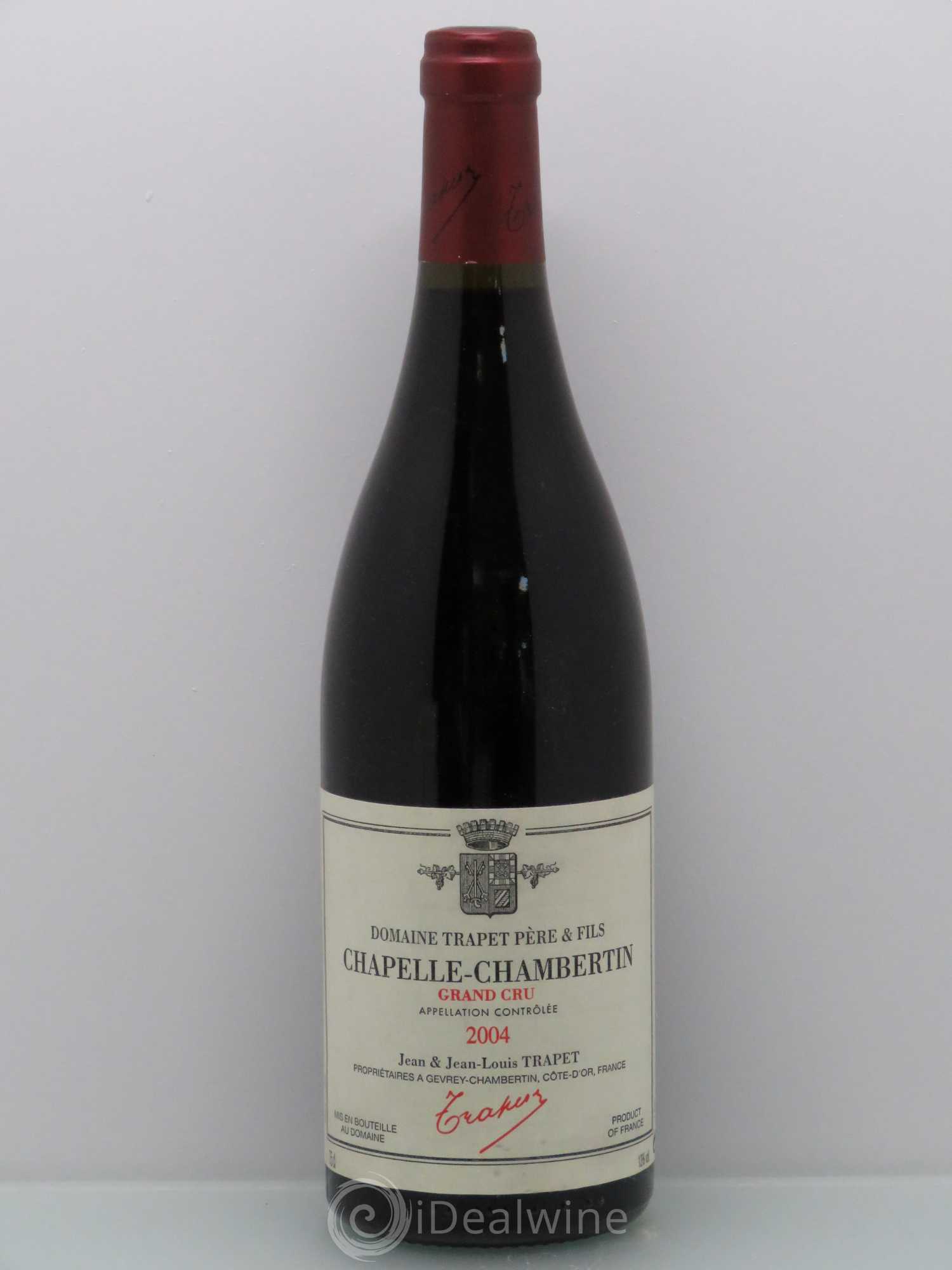 Chapelle-Chambertin Grand Cru Domaine Trapet 2004 - Lot de 1 bouteille - 0