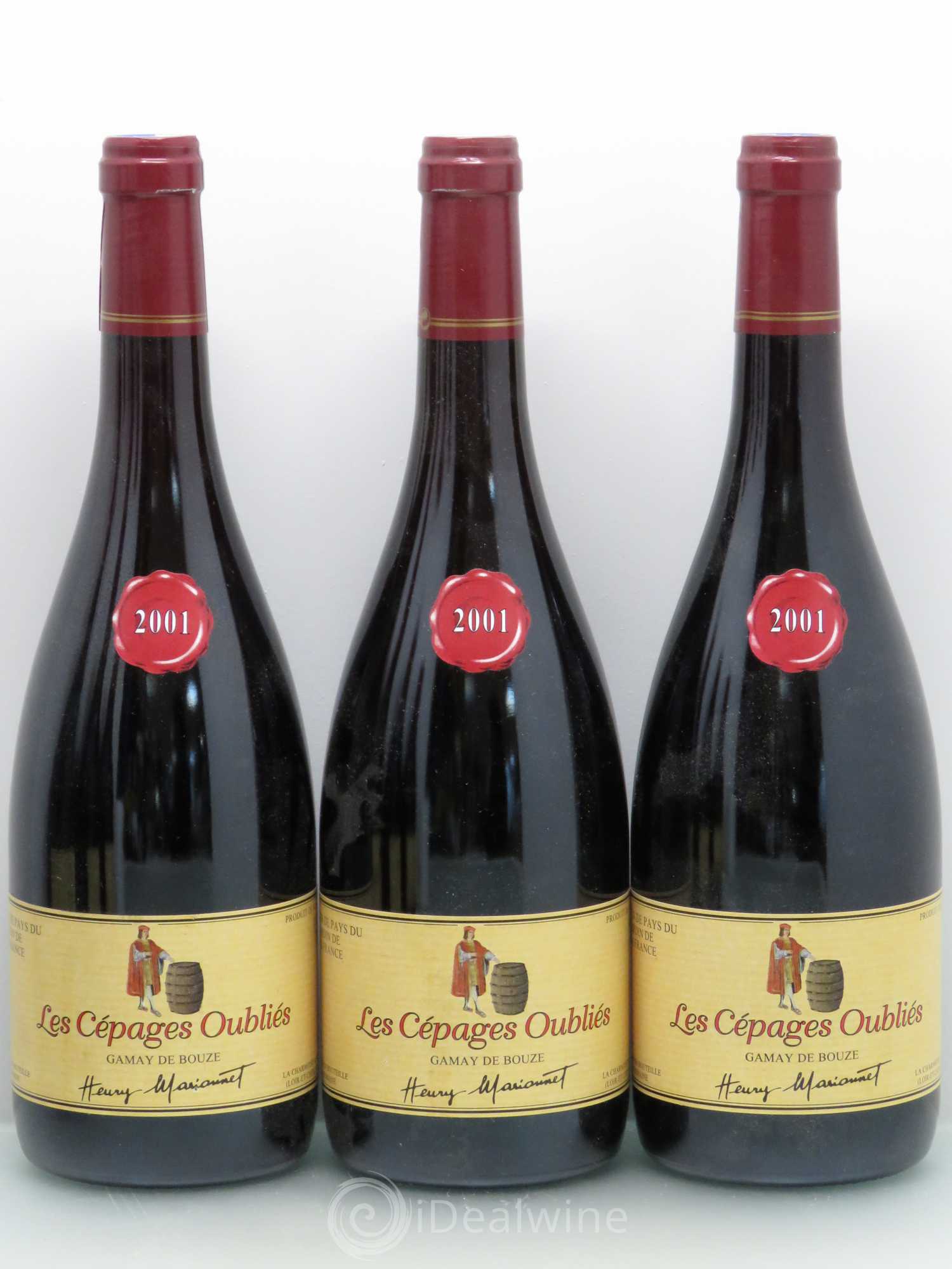 Vin de table Cepages Oublies Gamay De Bouze Marionnet (sans prix de réserve) 2001 - Posten von 6 Flaschen - 1
